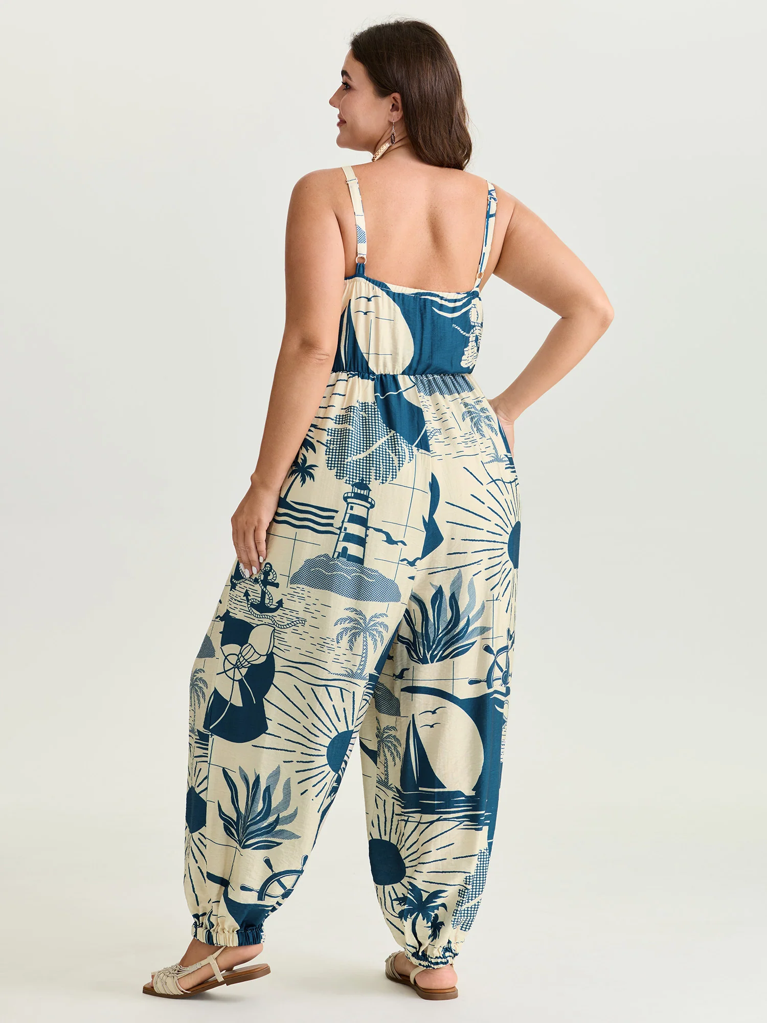 Holiday Ready Printed Cami Jumpsuit - Image 4