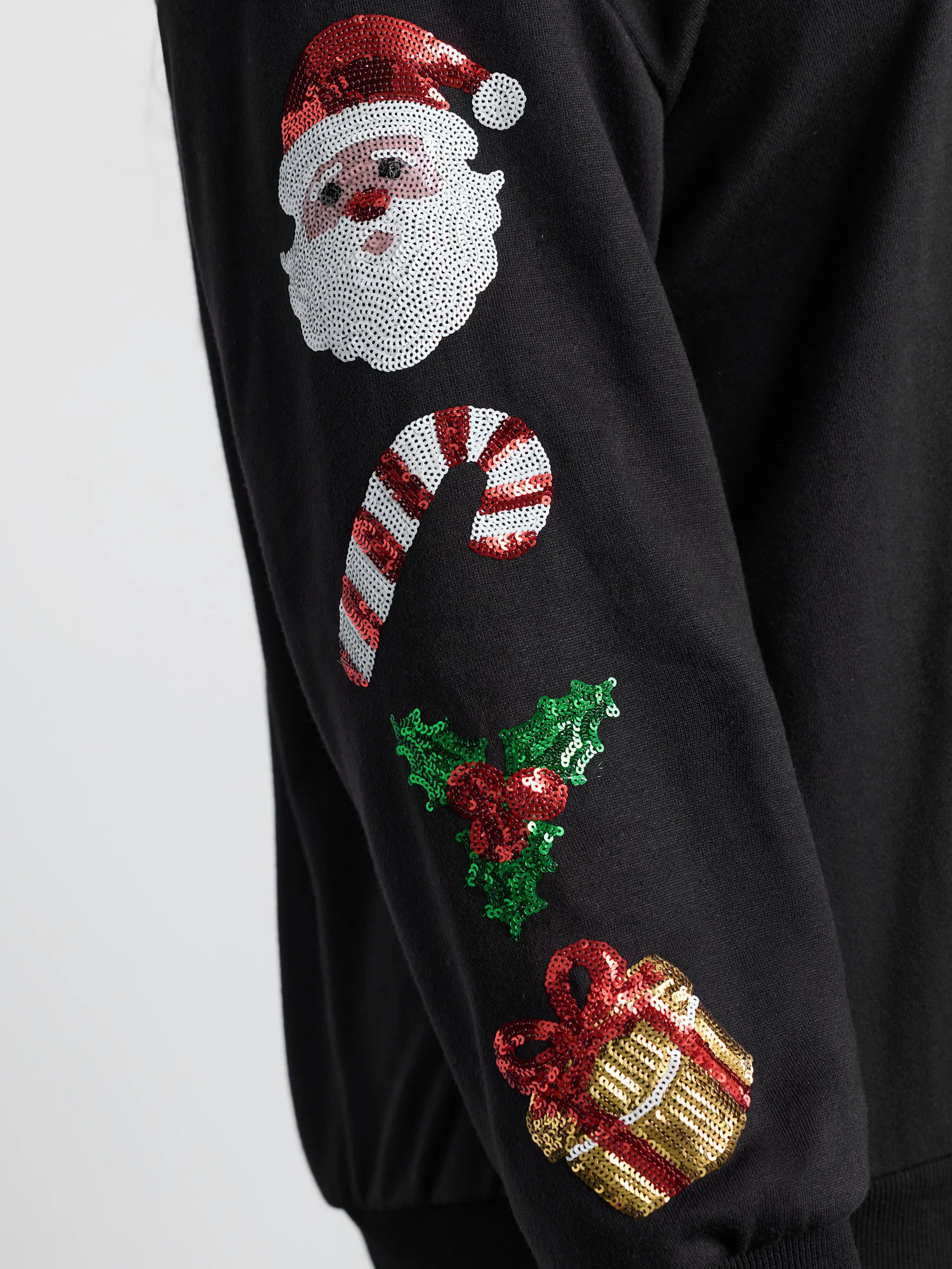 Holiday Sequin Embroidery Relaxed-Fit Sweatshirt - Image 4