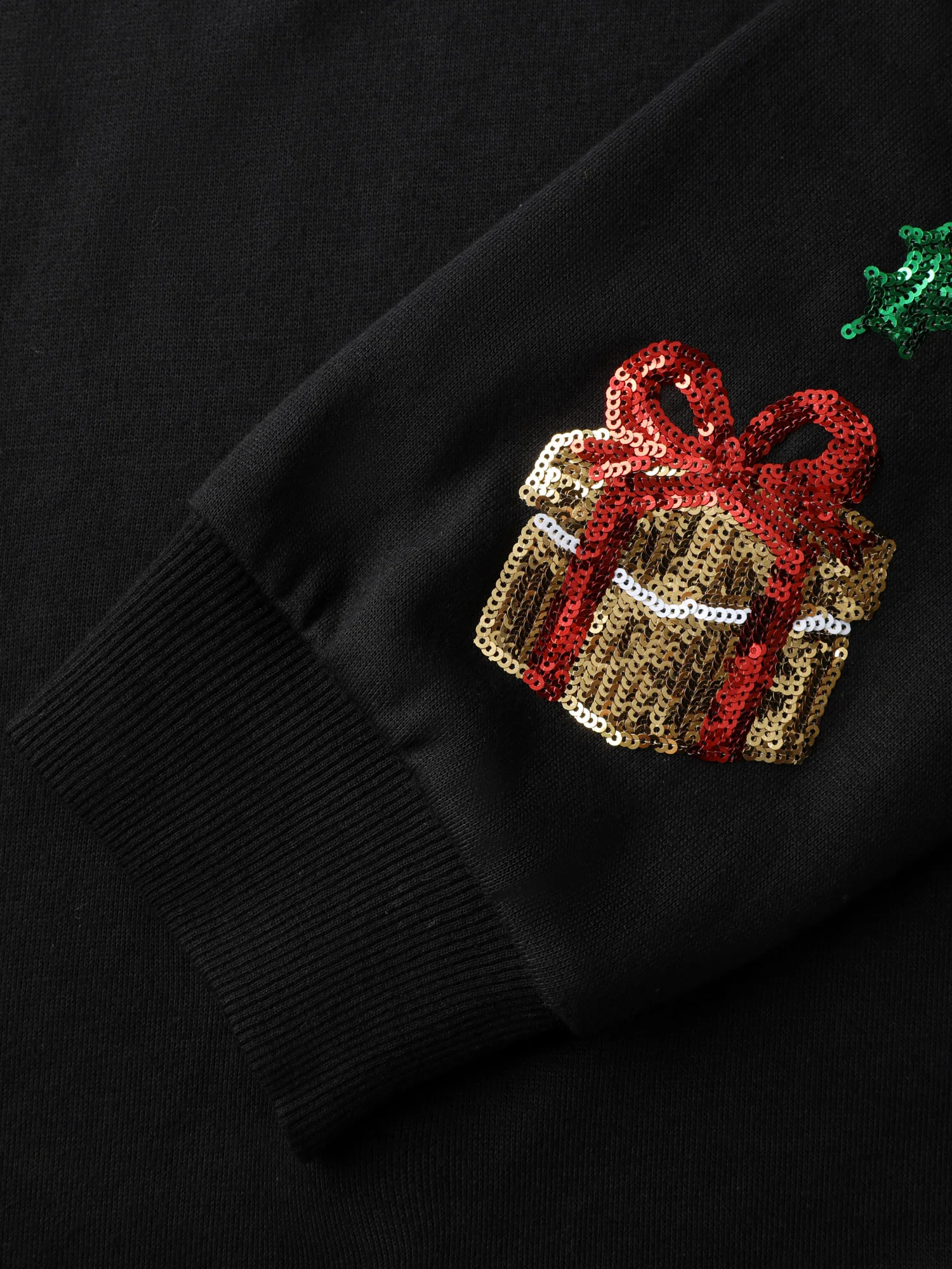 Holiday Sequin Embroidery Relaxed-Fit Sweatshirt - Image 7