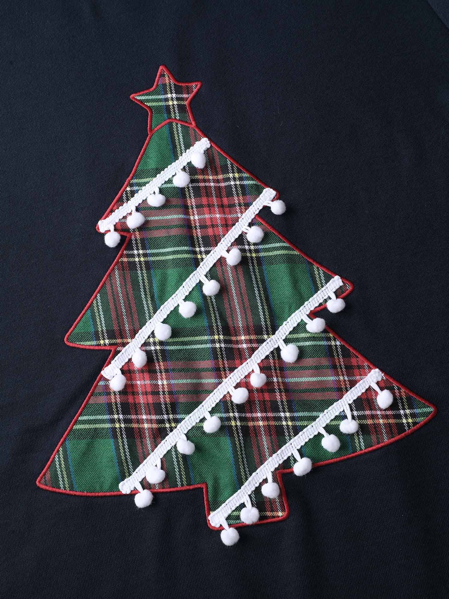 Holiday Tree Applique Embroidery Sweatshirt - Image 5
