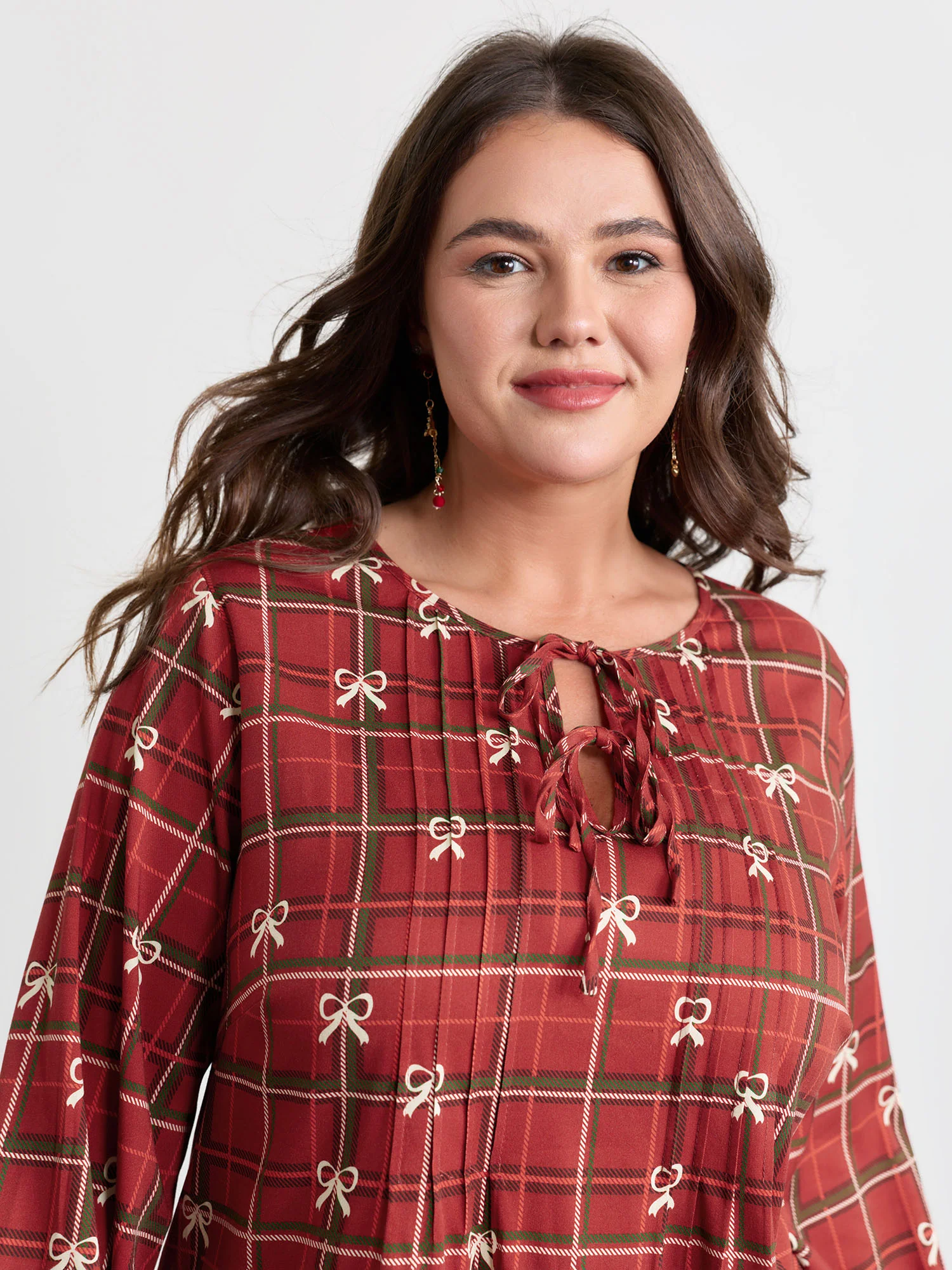 Holidays Unwrapped Neck-Tie Blouse - Image 2