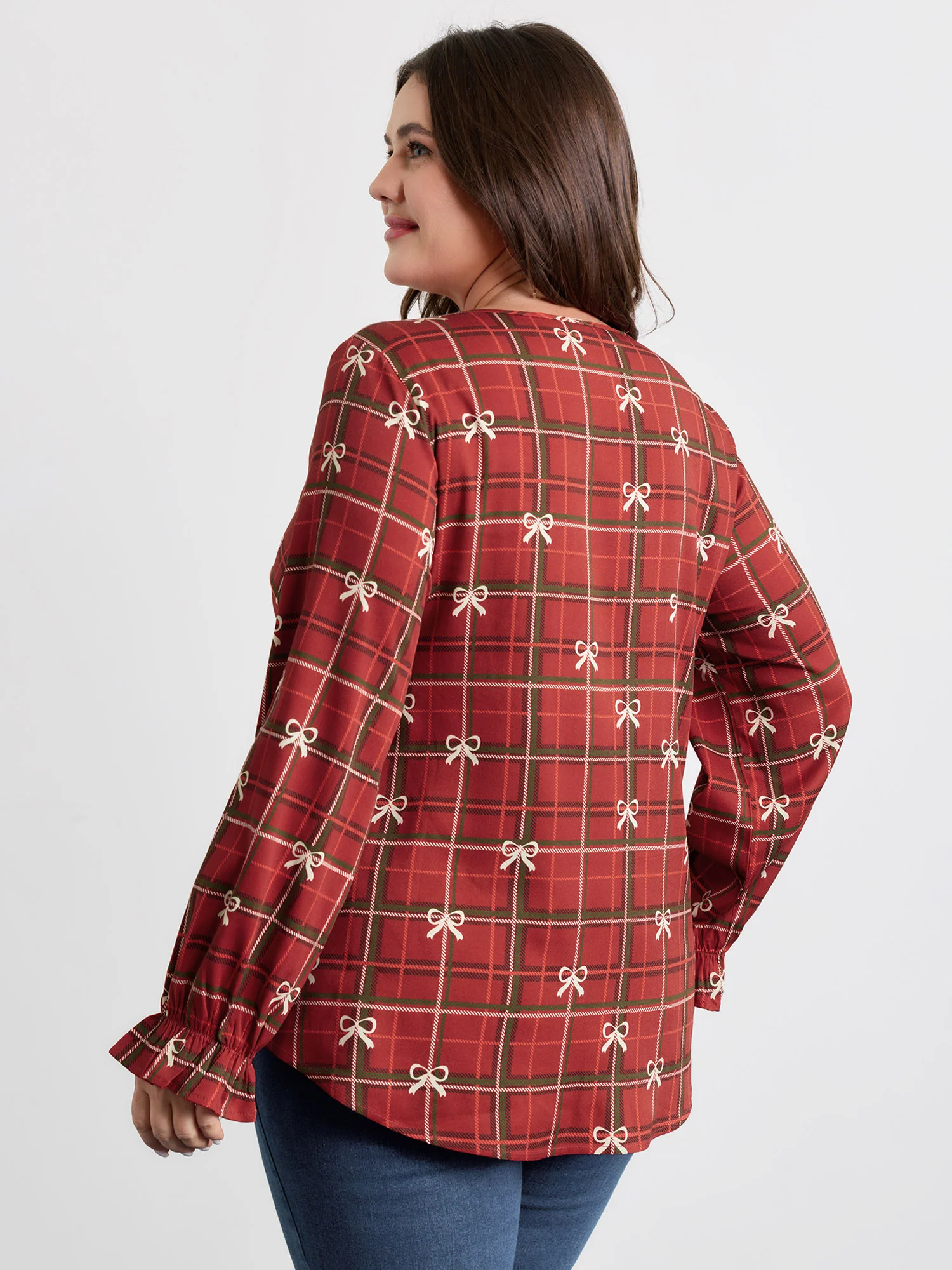 Holidays Unwrapped Neck-Tie Blouse - Image 4