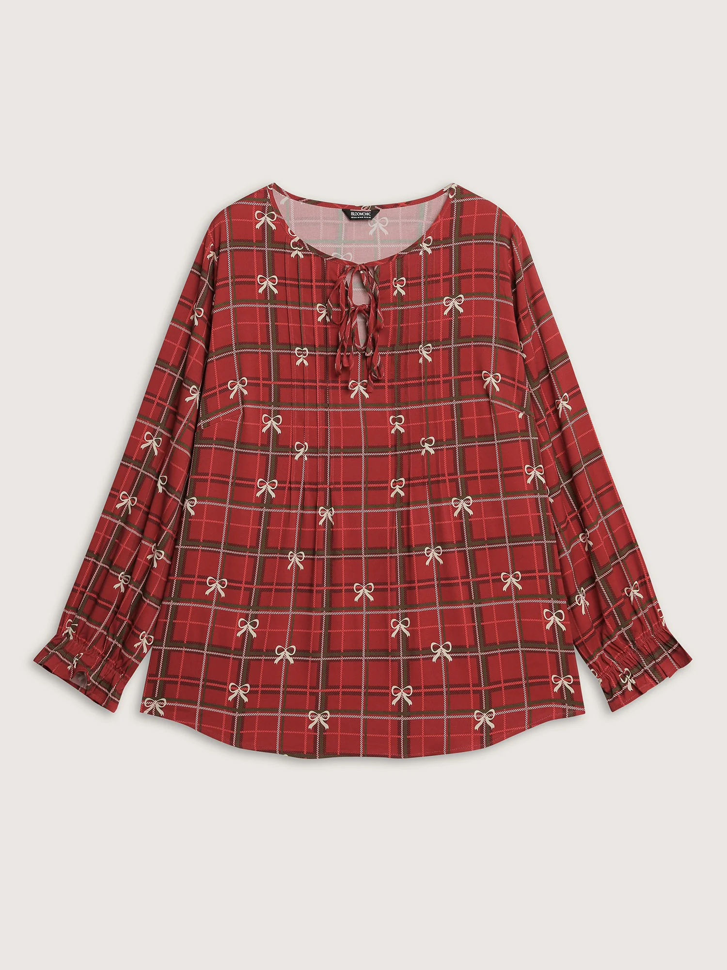 Holidays Unwrapped Neck-Tie Blouse - Image 7