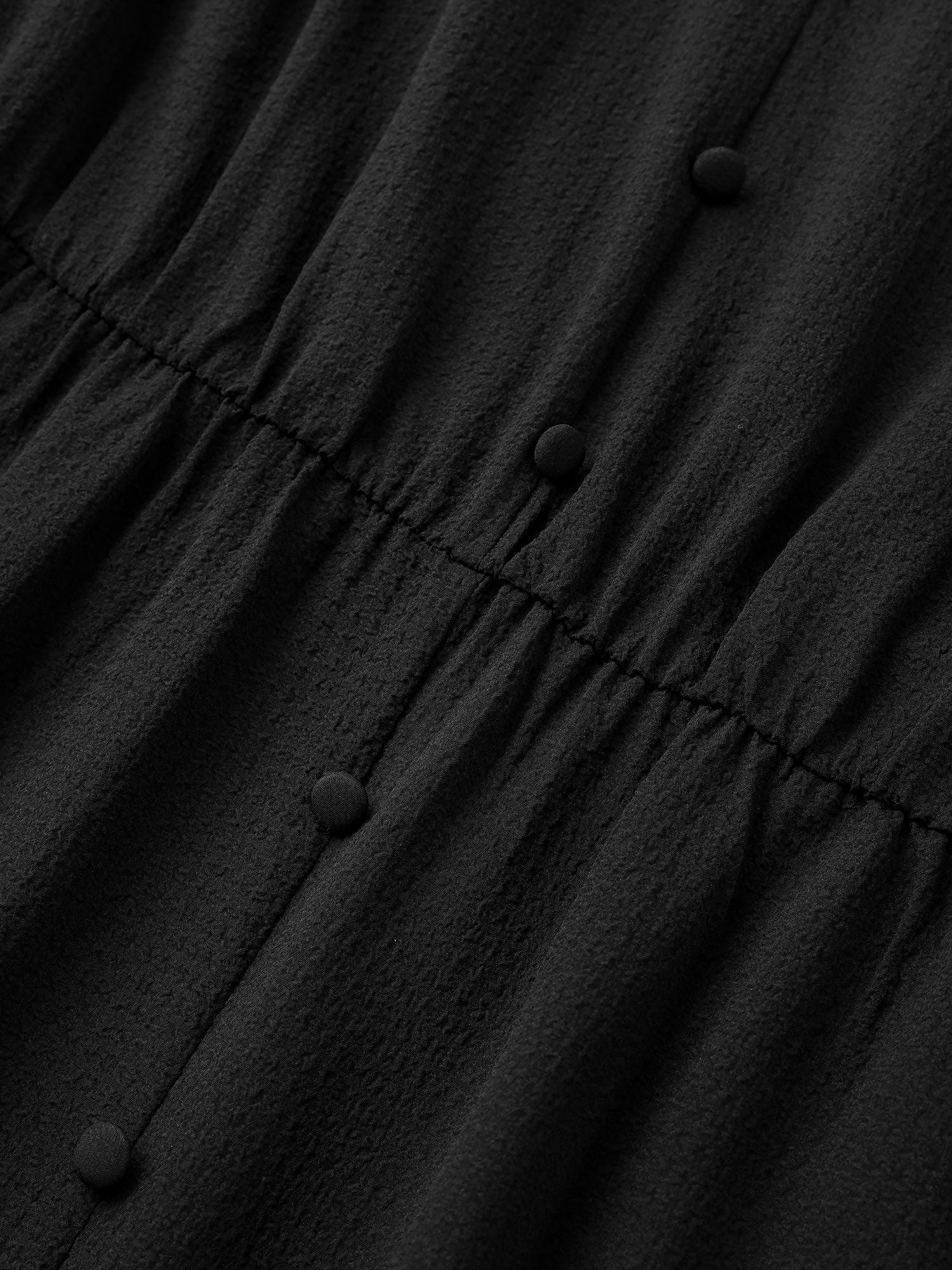 Hollow Out Lantern Sleeve Flutter Layered Hem Dress - Image 6
