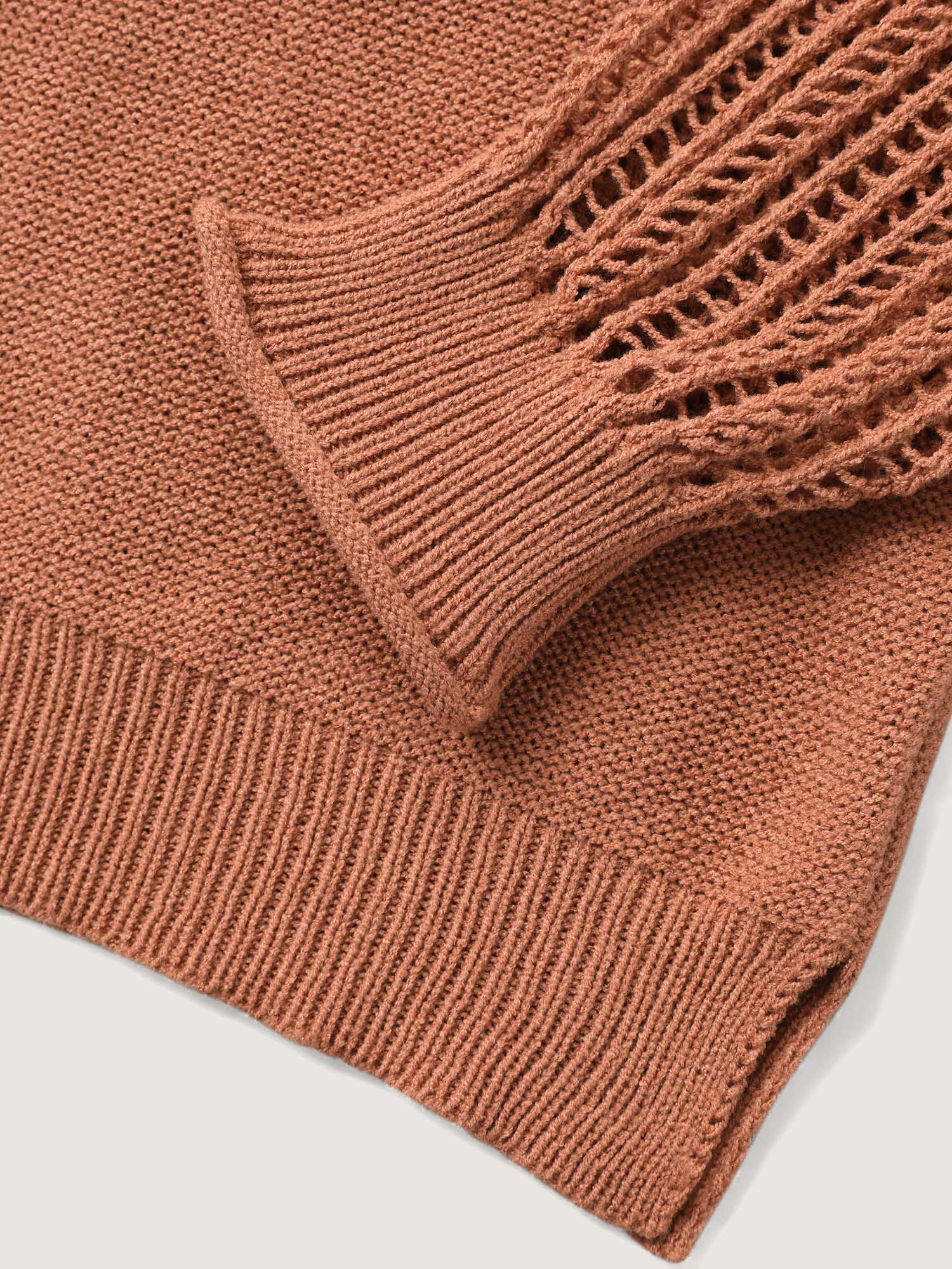 Hooded Drawstring Cut Out Pocket Pullover - Image 6