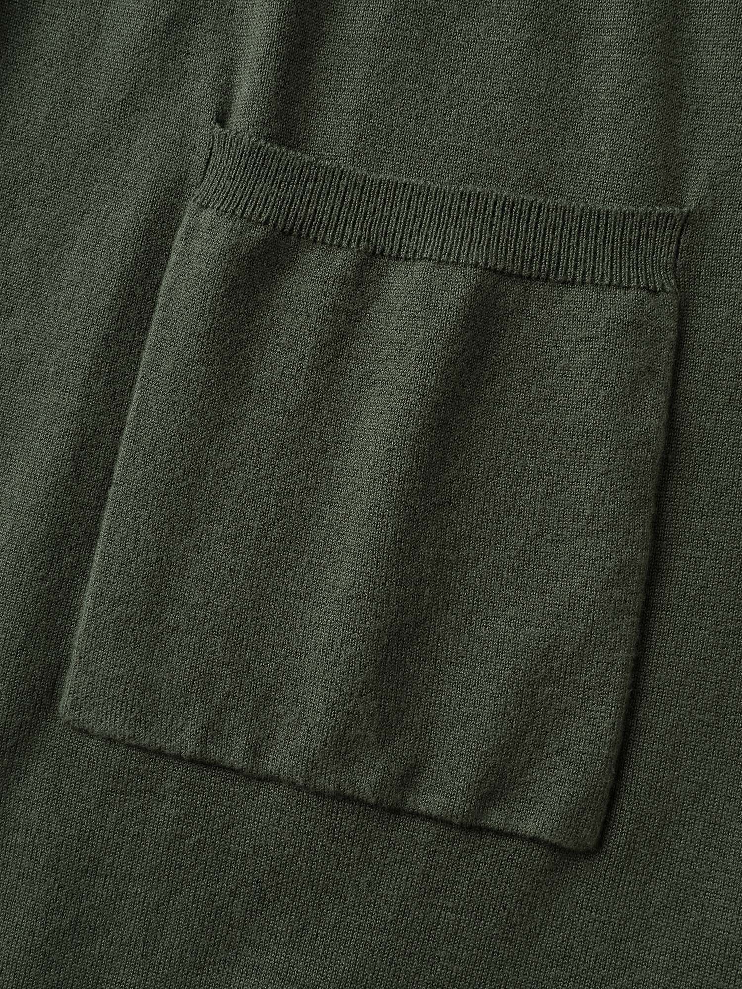 Hooded Drawstring Waist Pockets Knit Cardigan - Image 6