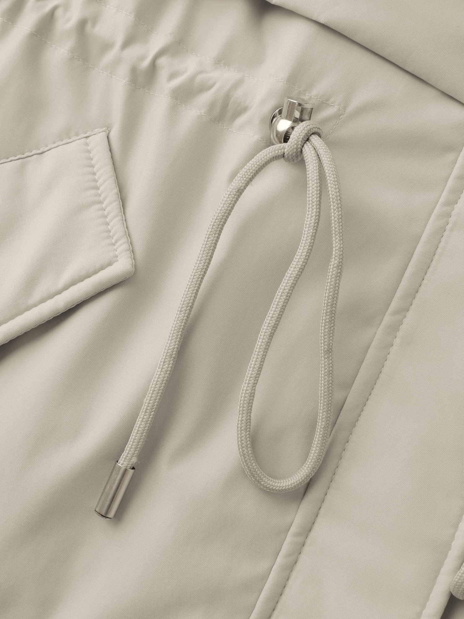 Hooded Drawstring Waist Quilted Jacket - Image 9