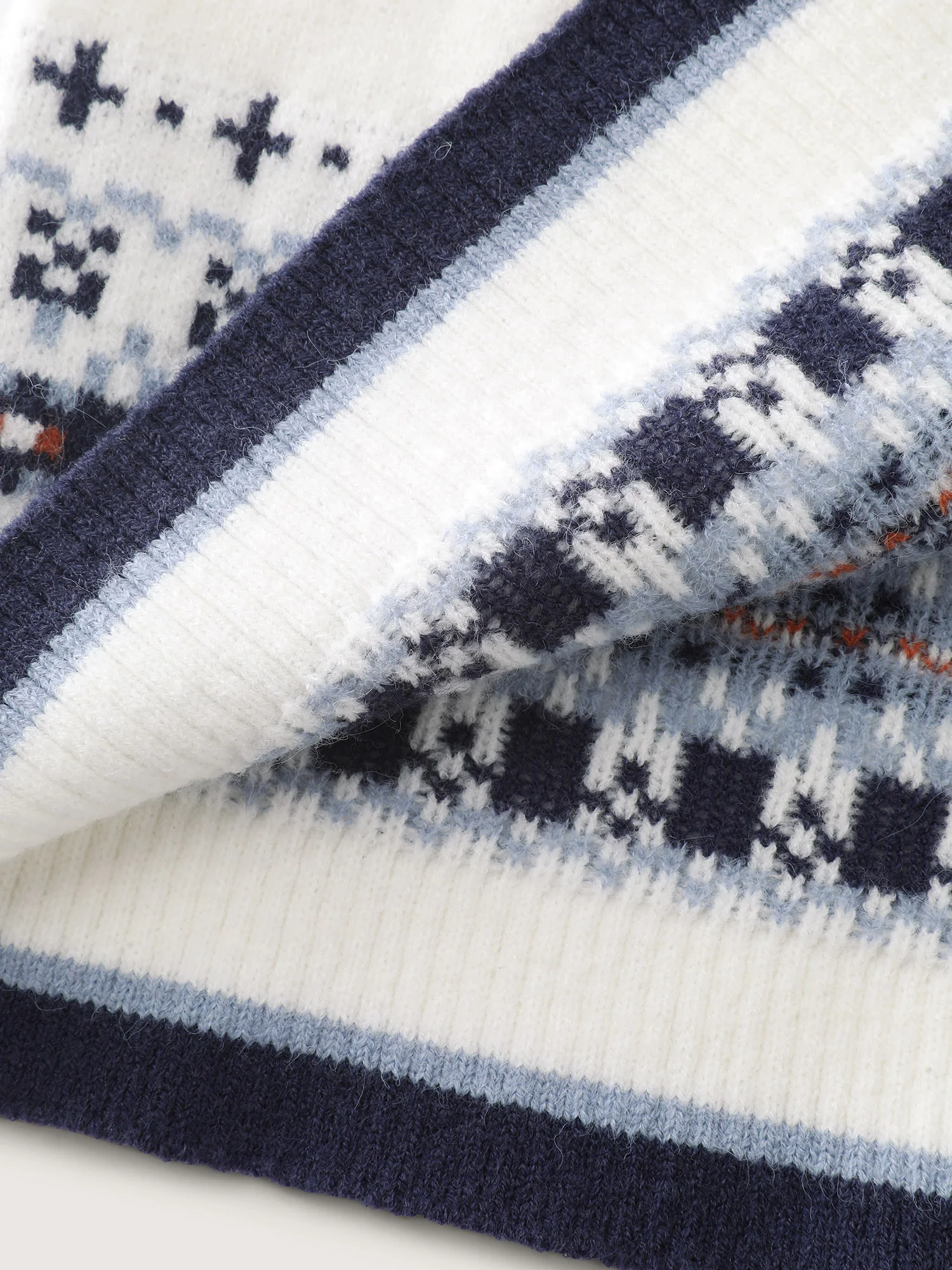 Hooded Jacquard Pattern Button Knit Cardigan - Image 7