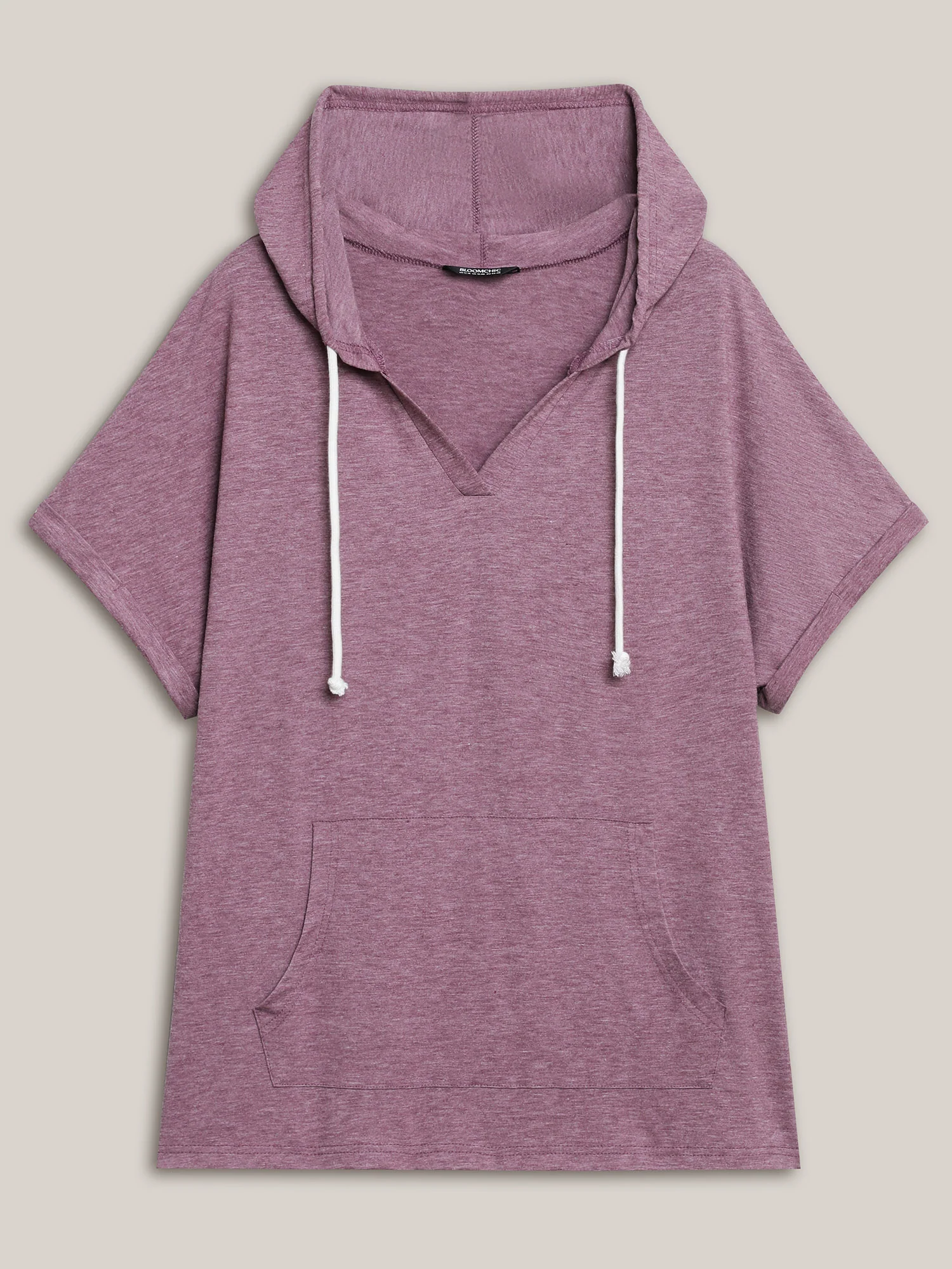 Hooded Pockets Ties Plain T-Shirt - Image 7