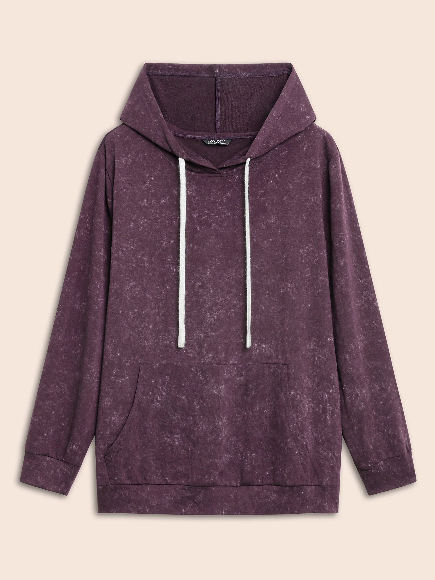 Hooded Ties Pocket Elastic Cuffs Sweatshirt - Image 19