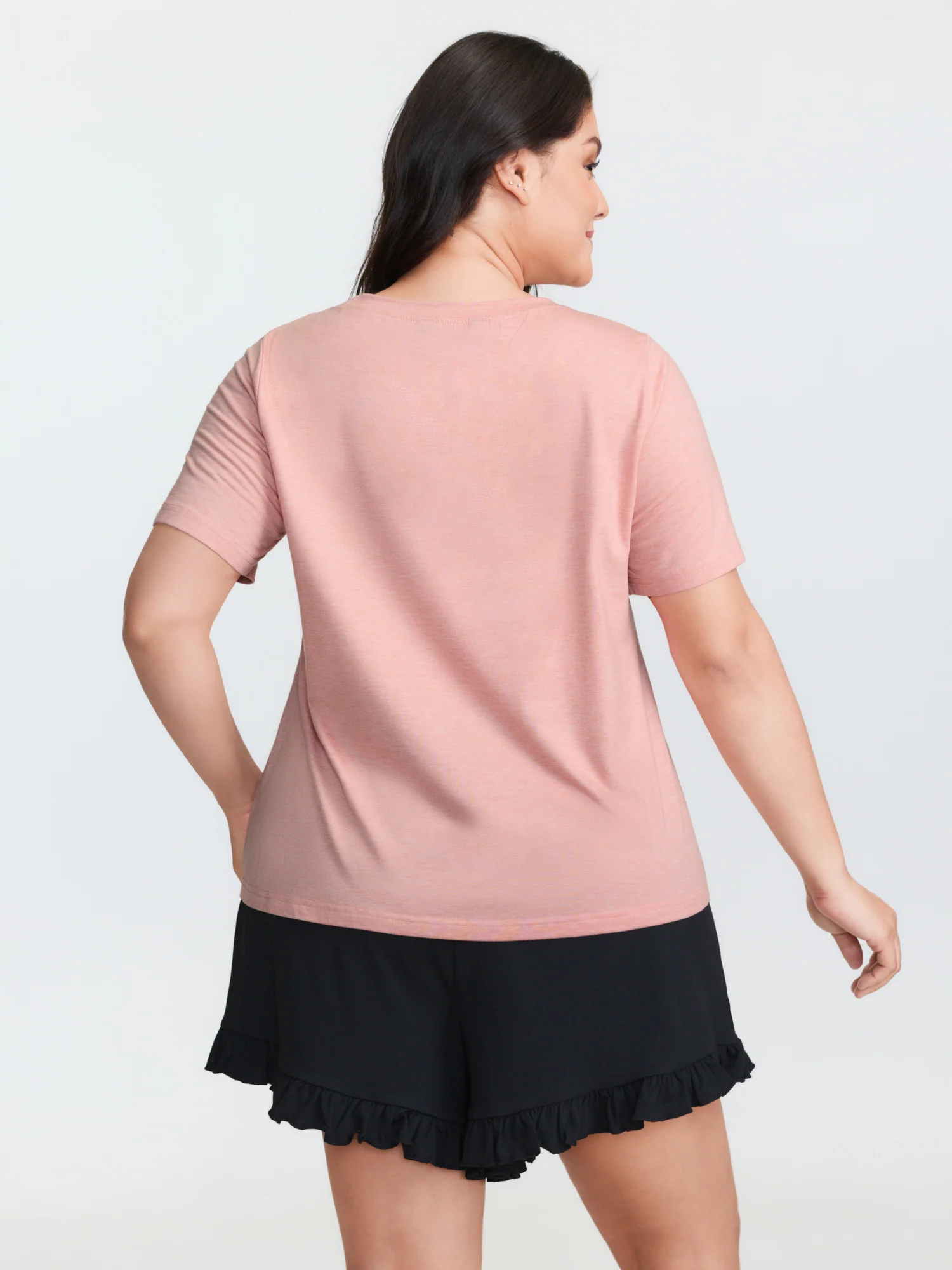 Supersoft Hotdog Print Pocket Round Neck Lounge Top - Image 4