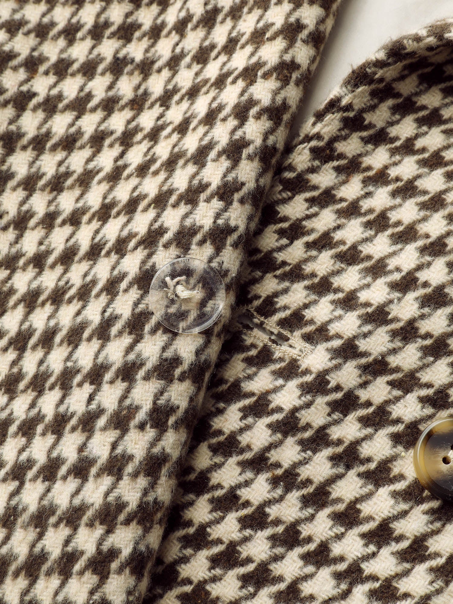 Houndstooth Fleece Pockets Button Jacket - Image 6