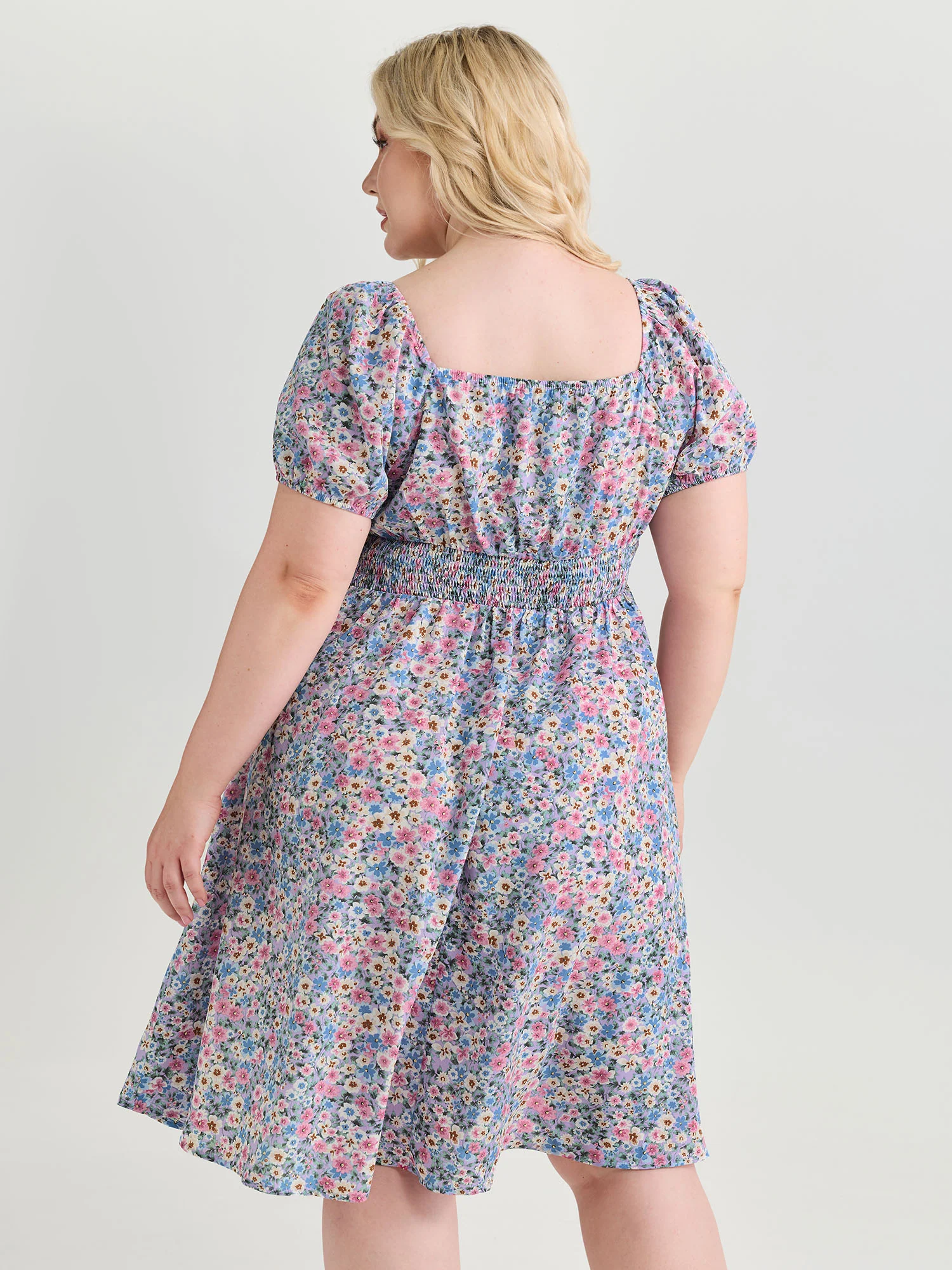 In Bloom Cinched-Waist Midi Dress - Image 4