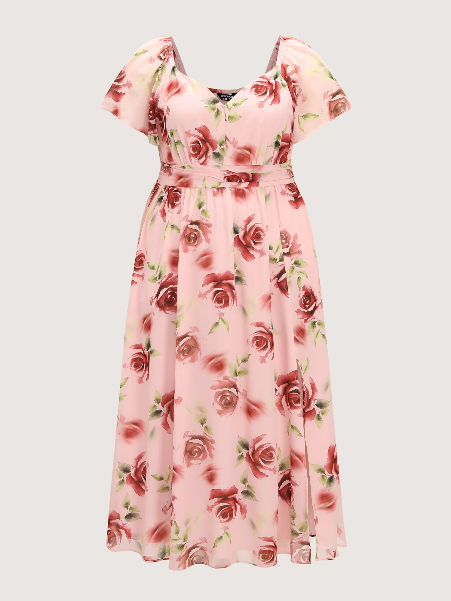 In Bloom Pleated Waist Flowy Maxi Dress - Image 8