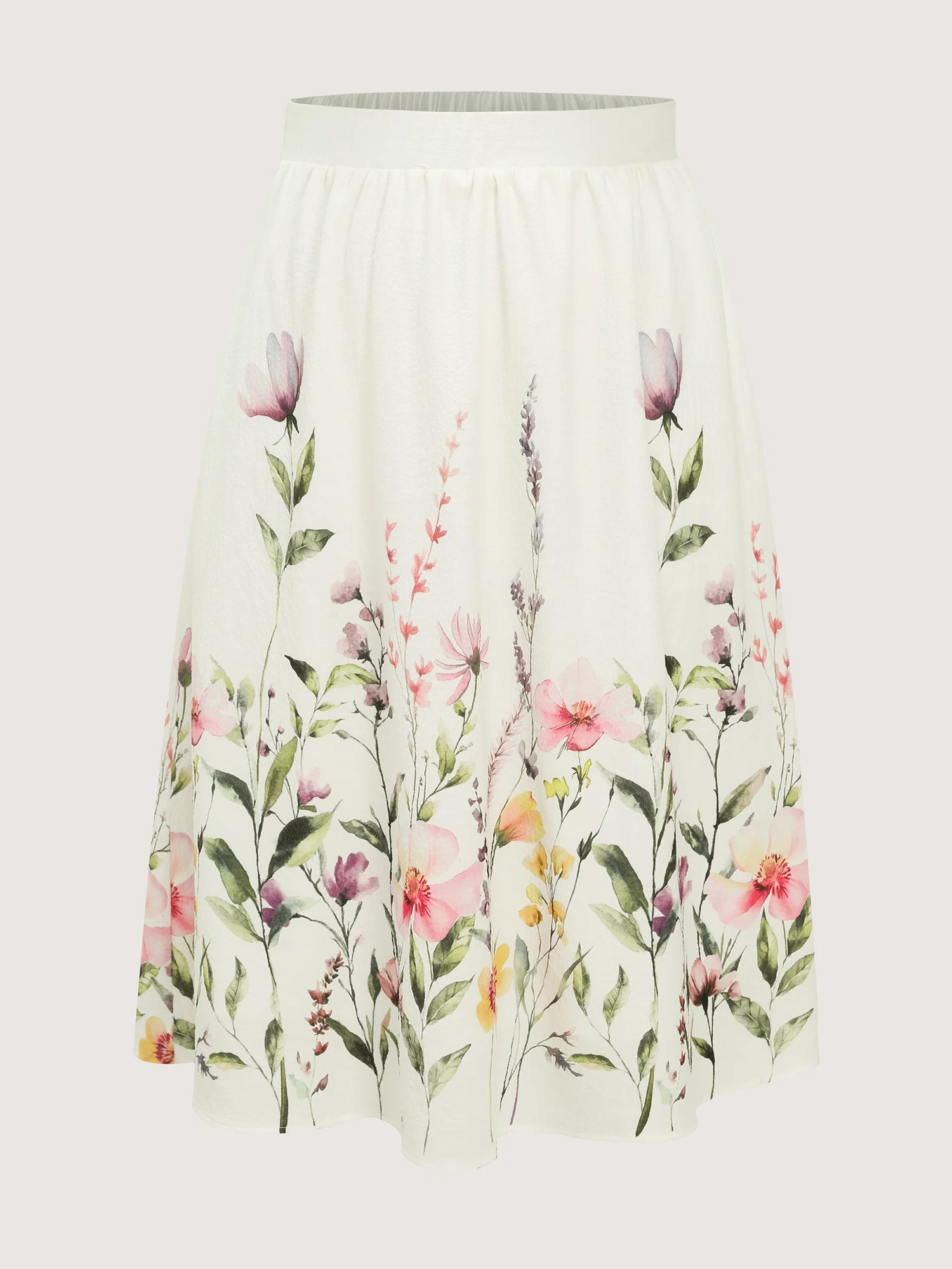 In Bloom Print Flowy Midi Skirt - Image 8