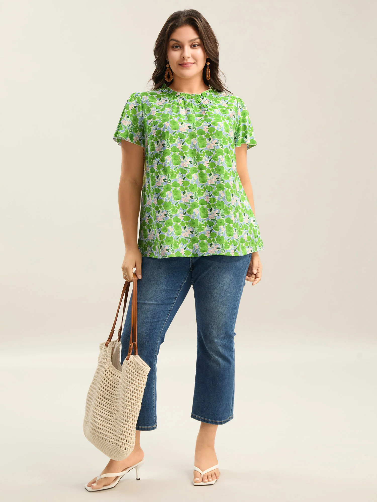 In Full Bloom Mock Neck Shirt - Image 10