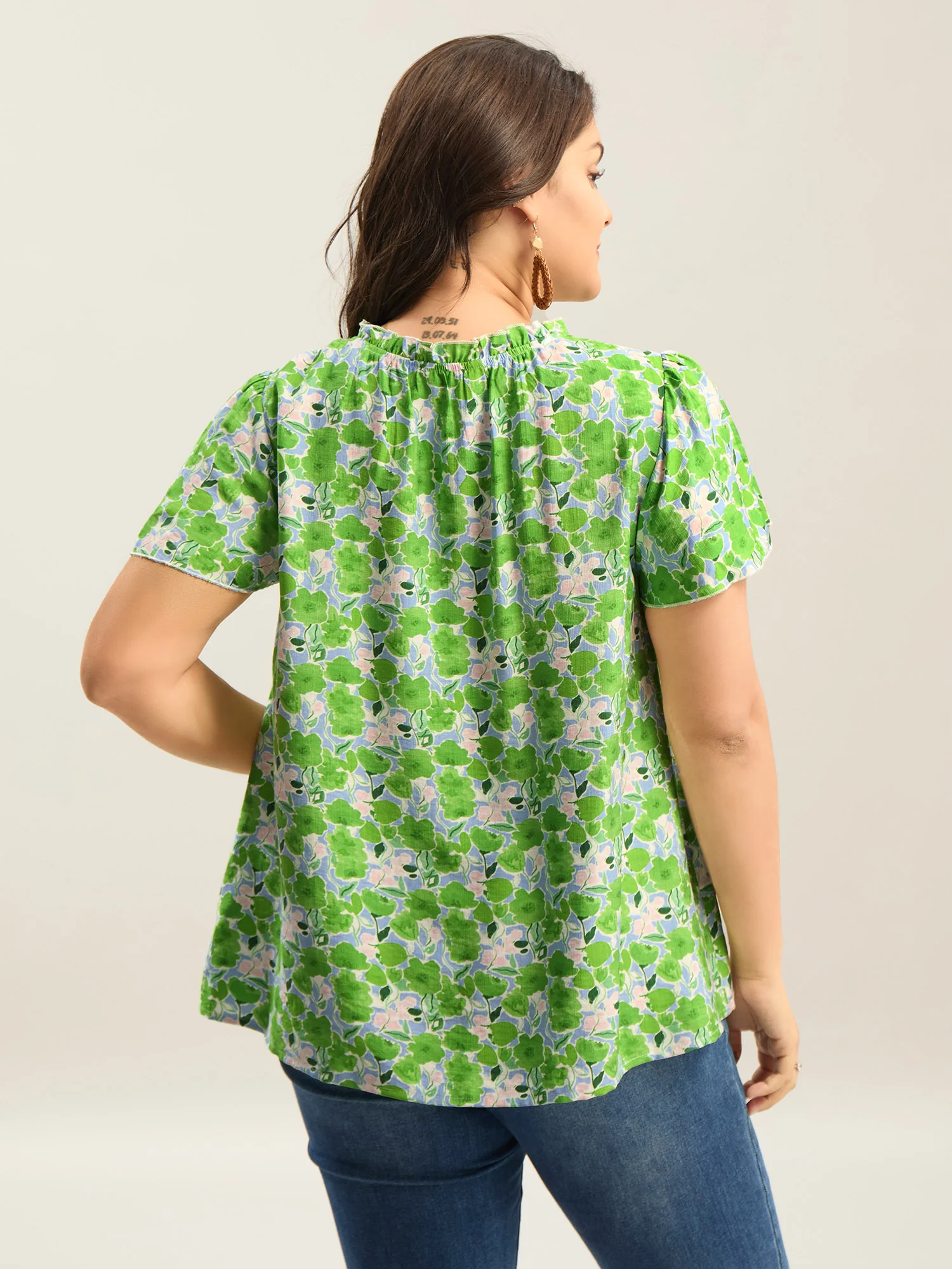 In Full Bloom Mock Neck Shirt - Image 11