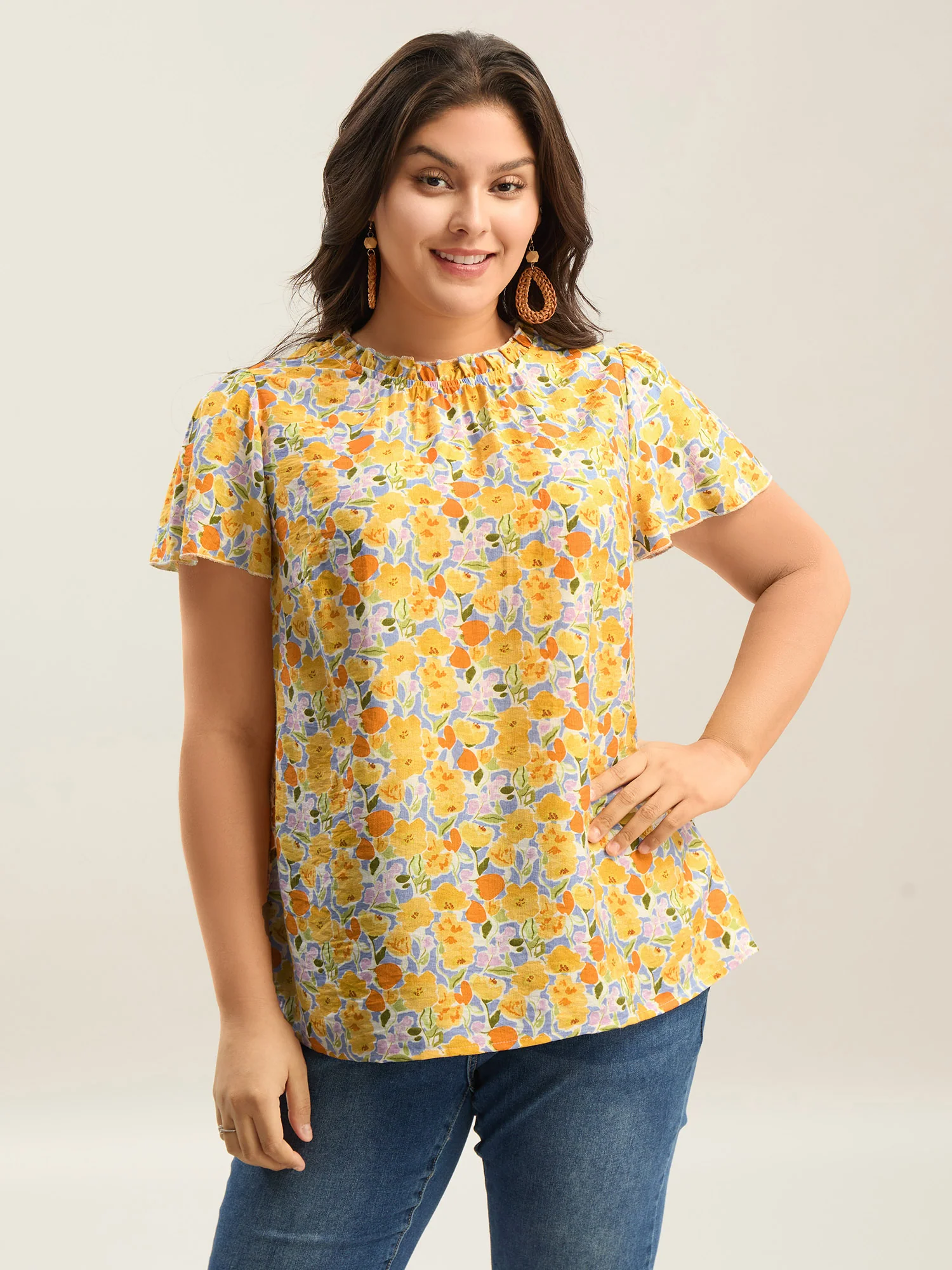 In Full Bloom Mock Neck Shirt - Image 12