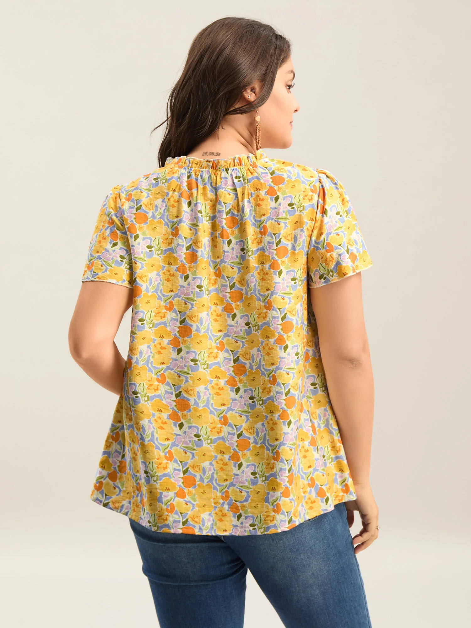 In Full Bloom Mock Neck Shirt - Image 15