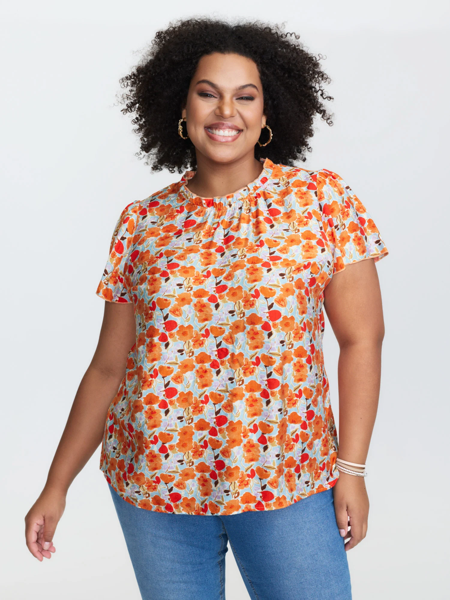 In Full Bloom Mock Neck Shirt - Image 3