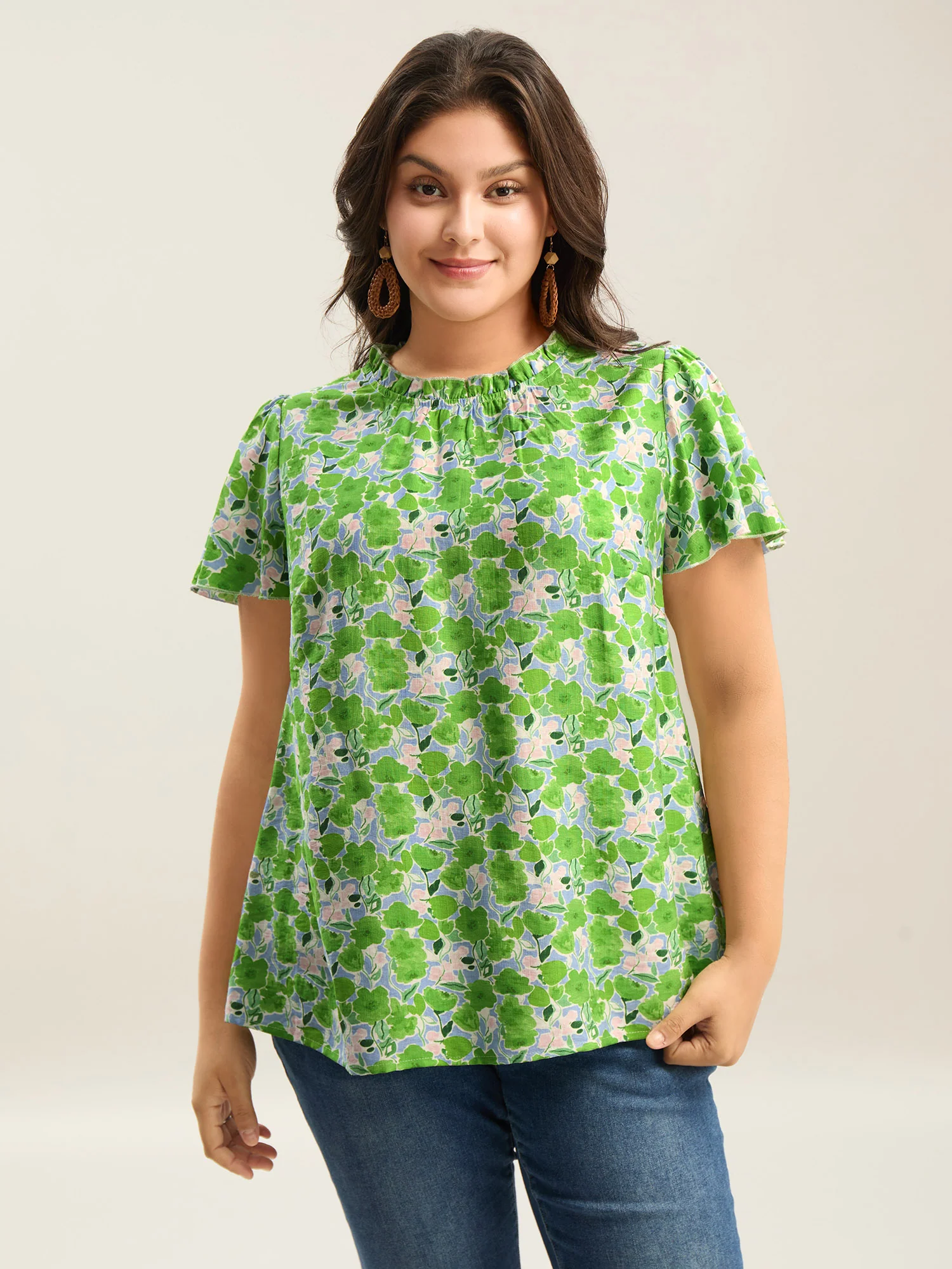 In Full Bloom Mock Neck Shirt - Image 8