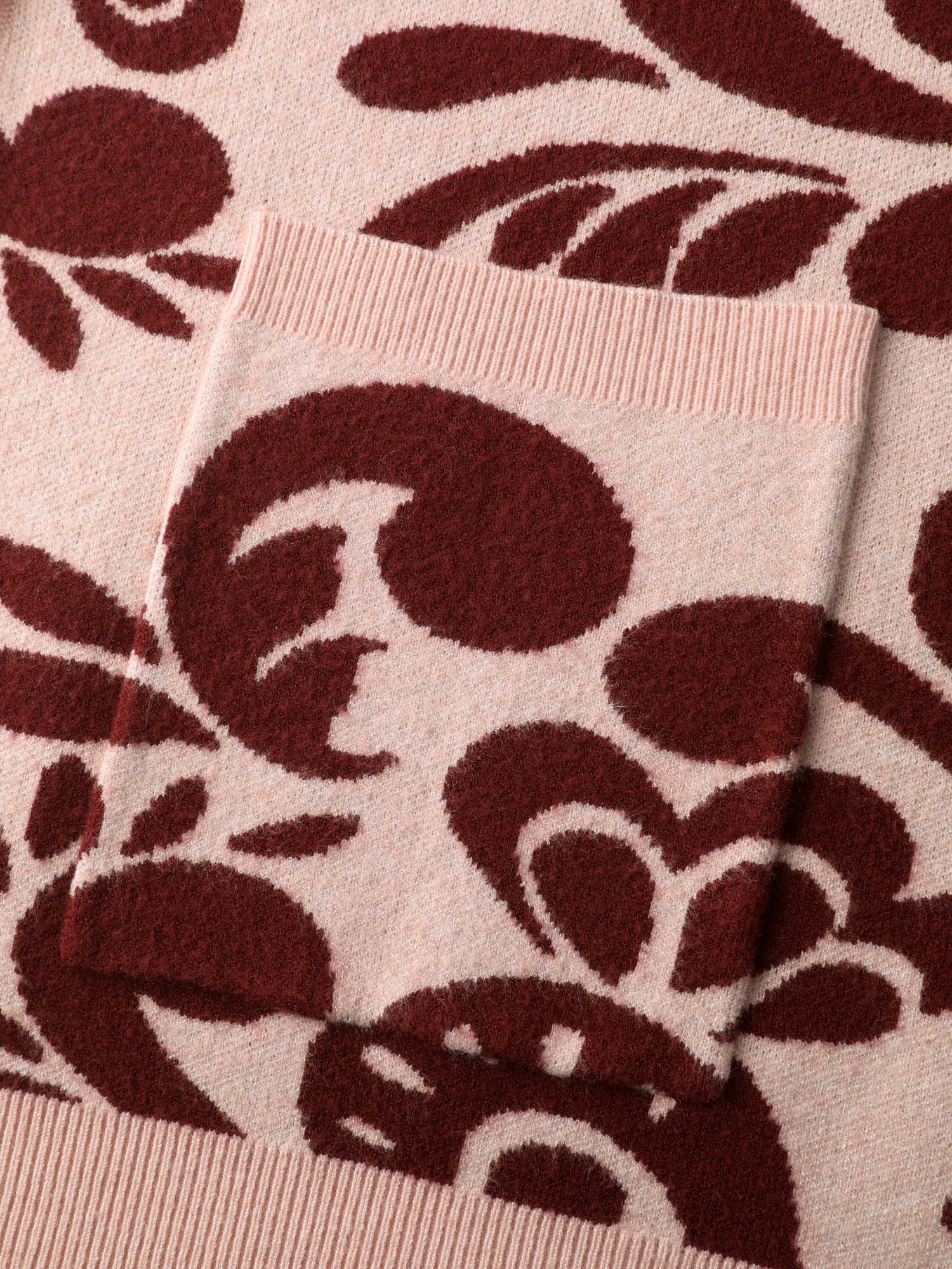 Jacquard Floral Print Button Knit Cardigan - Image 8