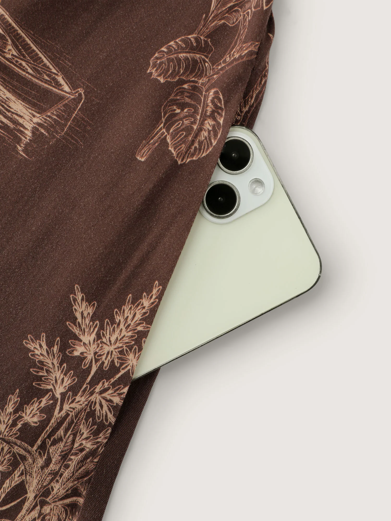 Jouy Pattern Stretch Twill Wrap Midi Dress - Image 5
