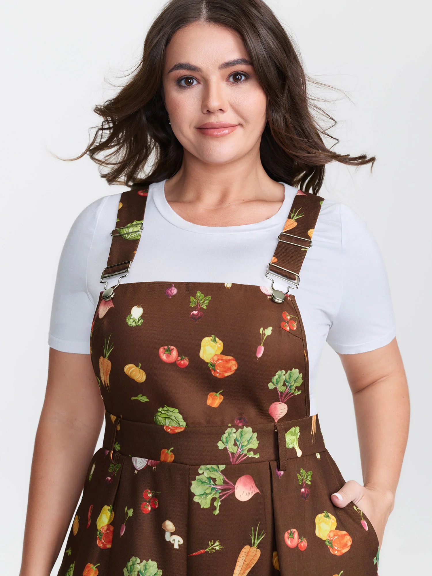 Juicy Fruity Print Adjustable Overall Jumpsuit - Image 2