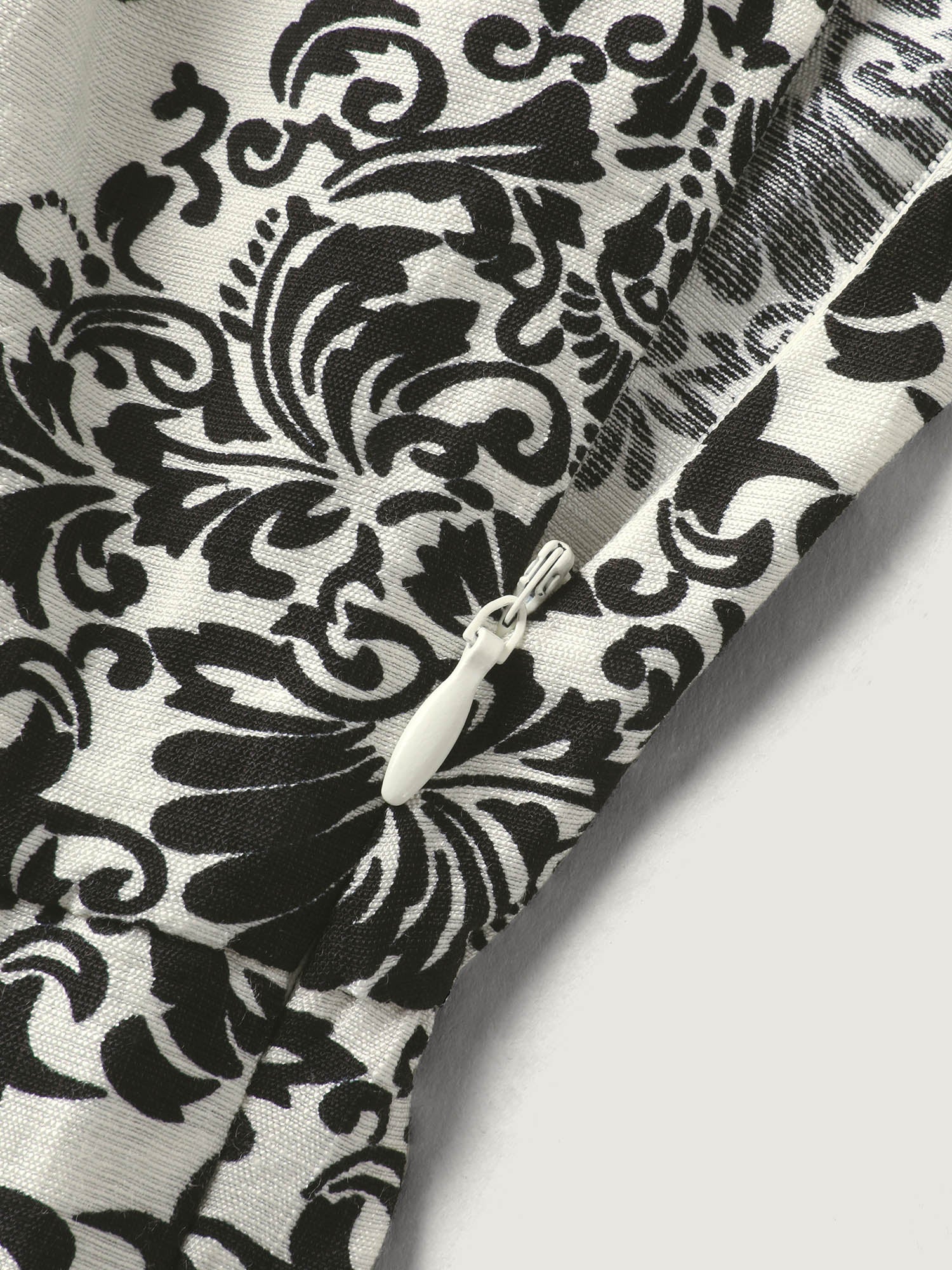 Keyhole Neck Damask Wide-Leg Jumpsuit - Image 7