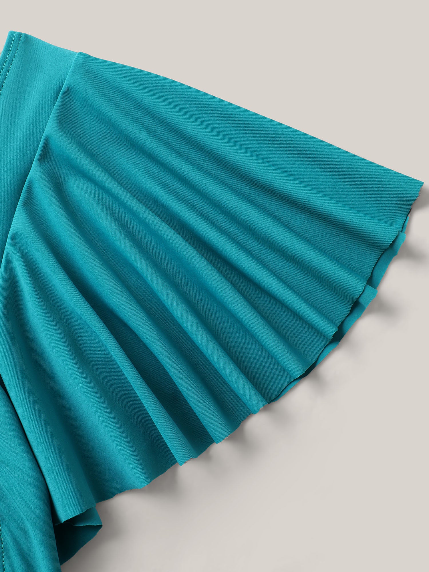 Knotted Bodice Flared Sleeve Swim Top - Image 6