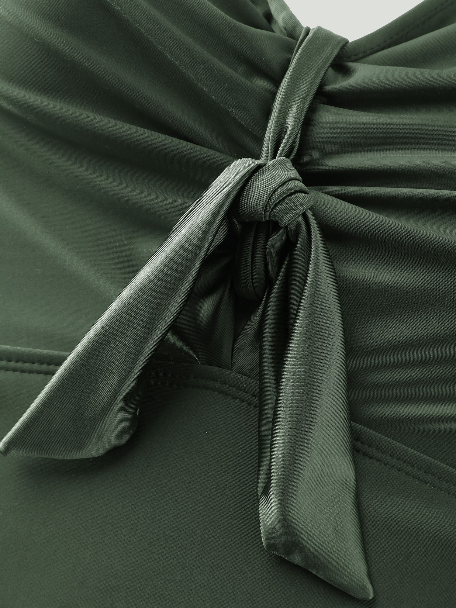 Knotted Bodice Ruched Bikini Top - Image 6