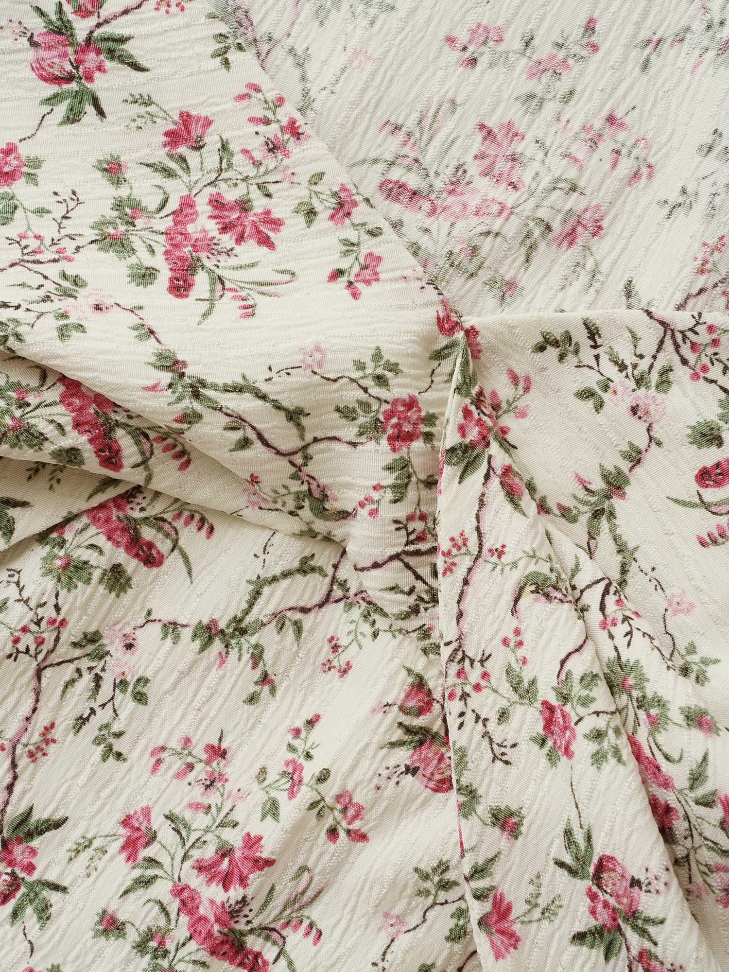 Knotted Floral Print Flared Sleeve Blouse - Image 6