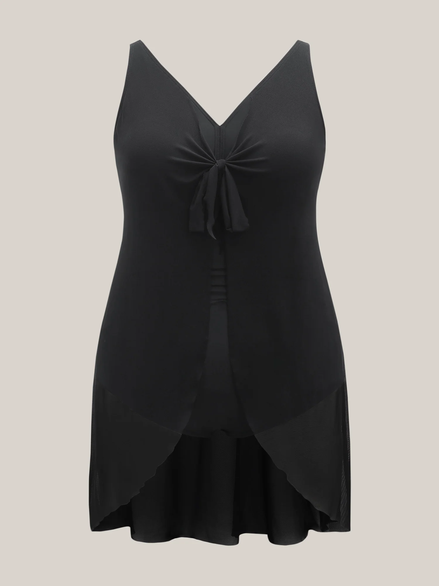 Knotted Front Extra Coverage One-Piece Swimsuit - Image 8