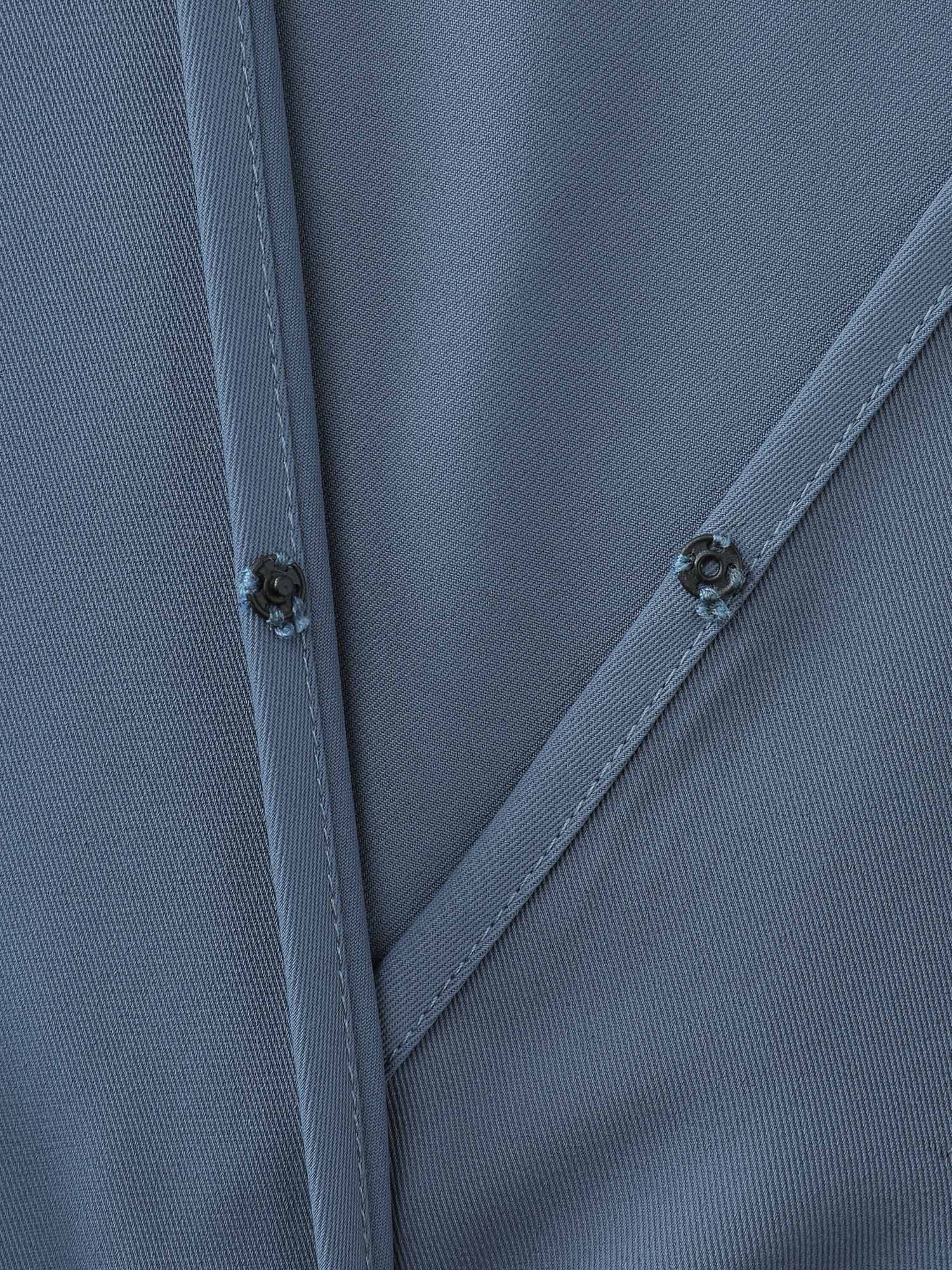 Knotted Front Placket Shirt Dress - Image 6