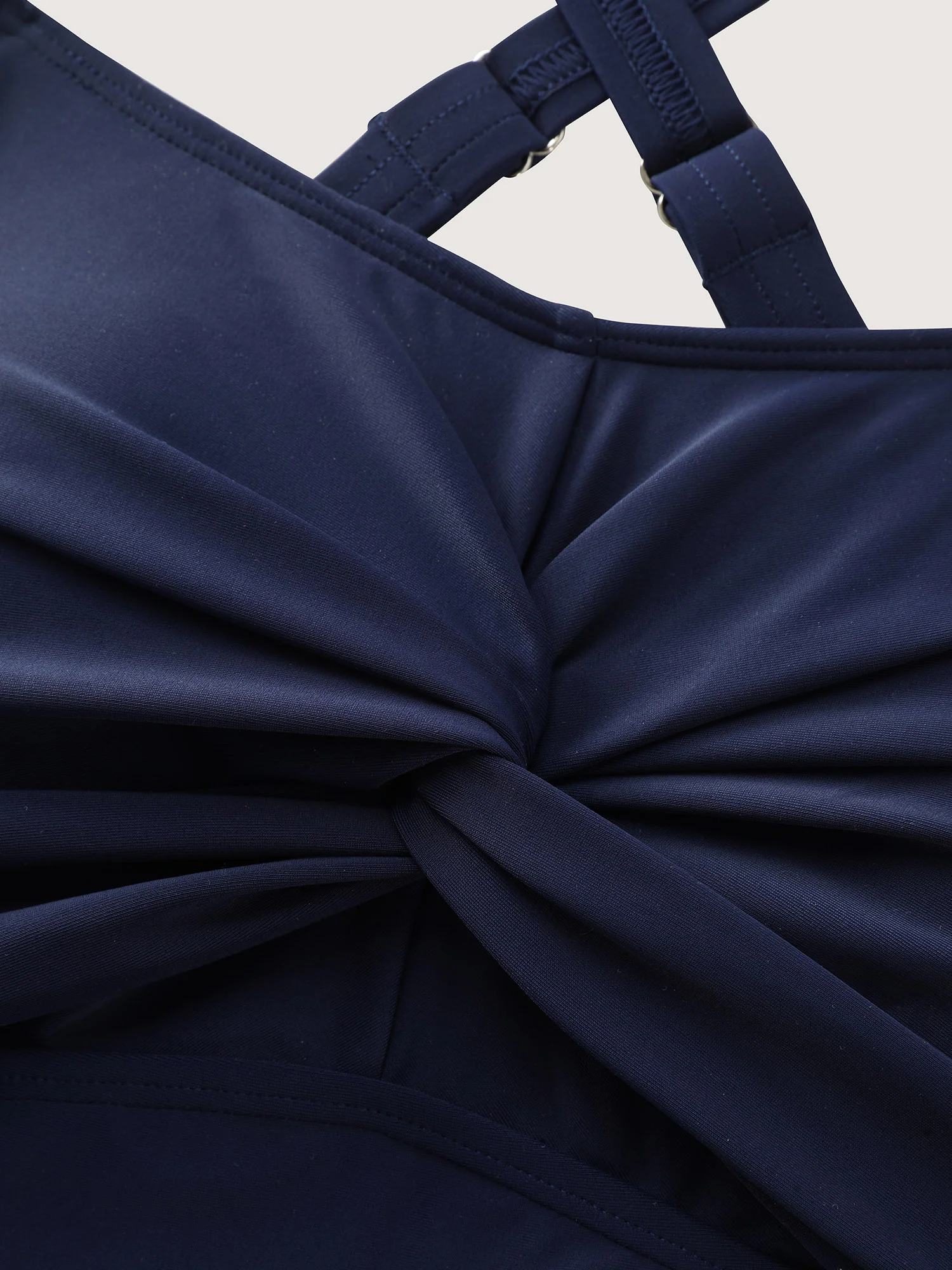 Knotted Hem Twist Front Swim Dress - Image 7