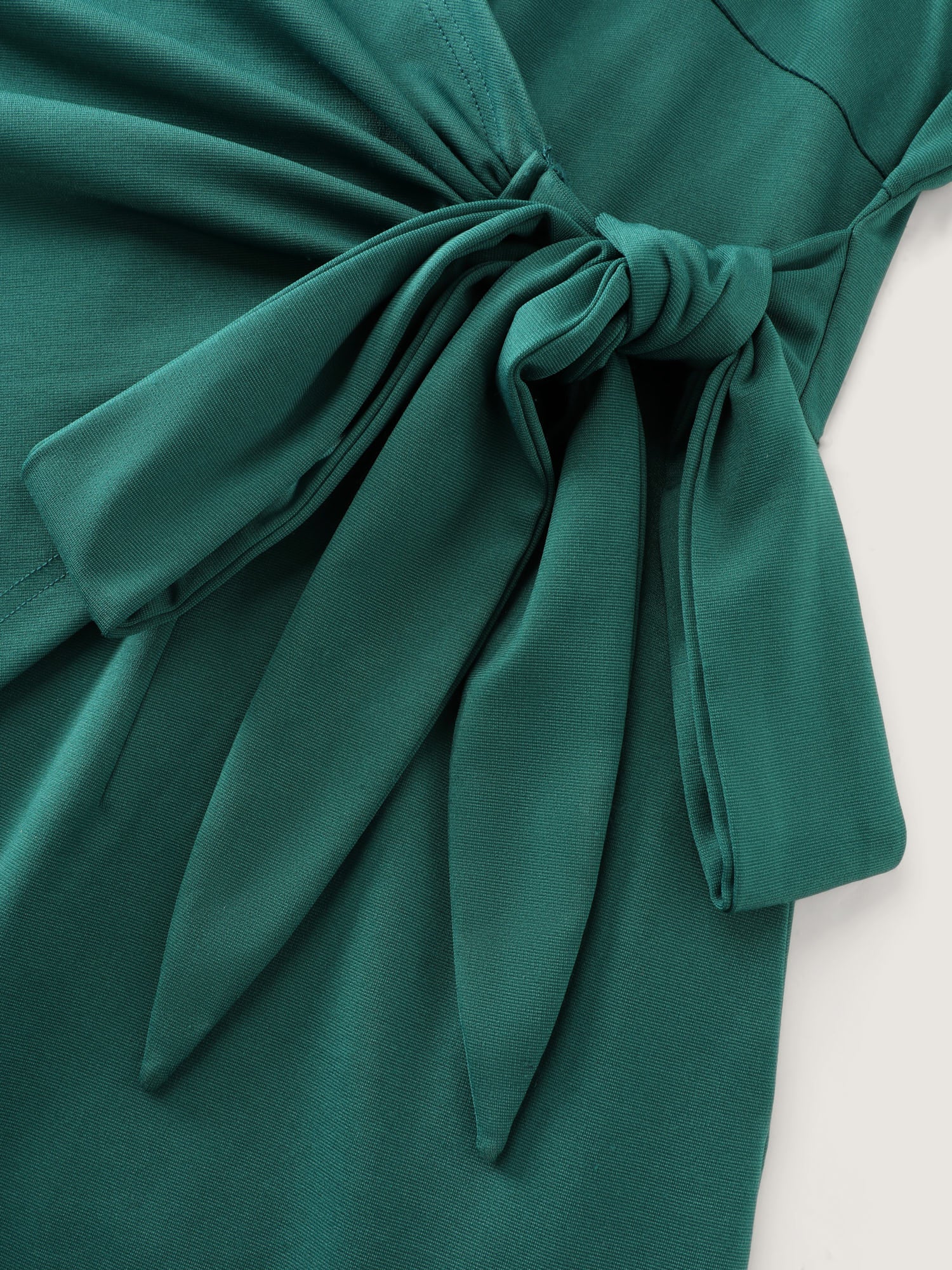 Knotted Side-Tie Wrap Mini Dress - Image 5