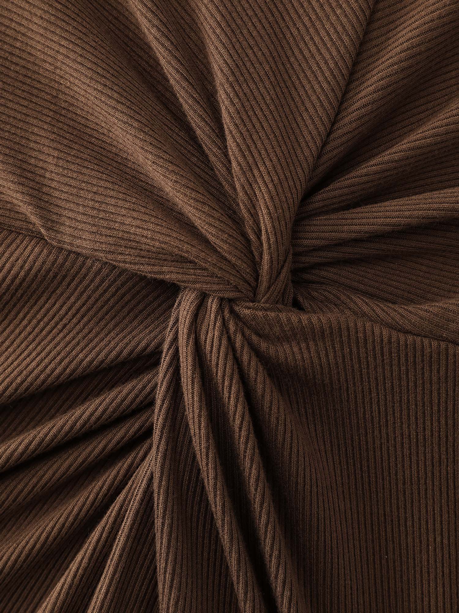Knotted Waist-Defining V-Neck Midi Dress - Image 6