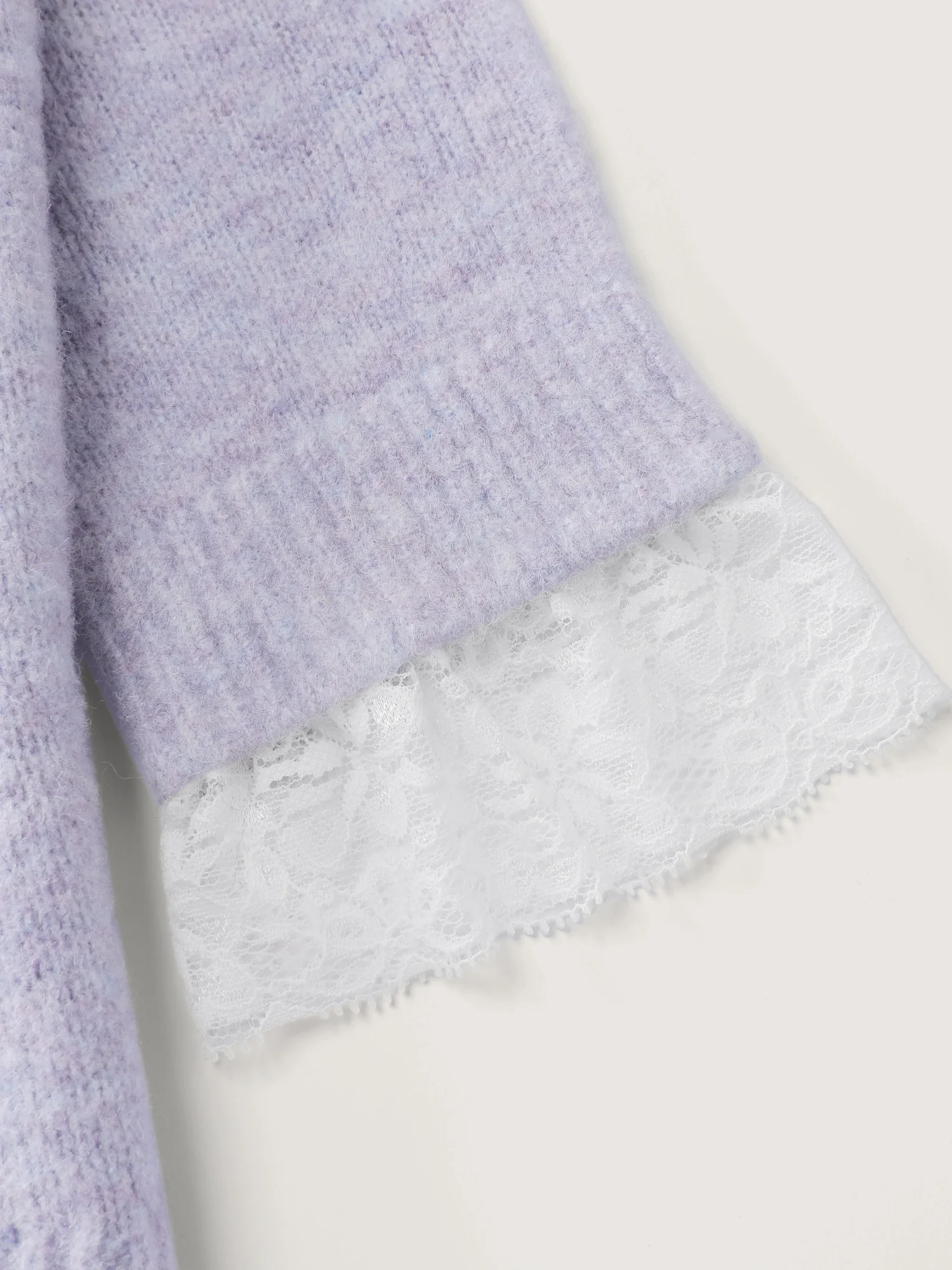 Lace Bowtie V-Neck Pullover - Image 7