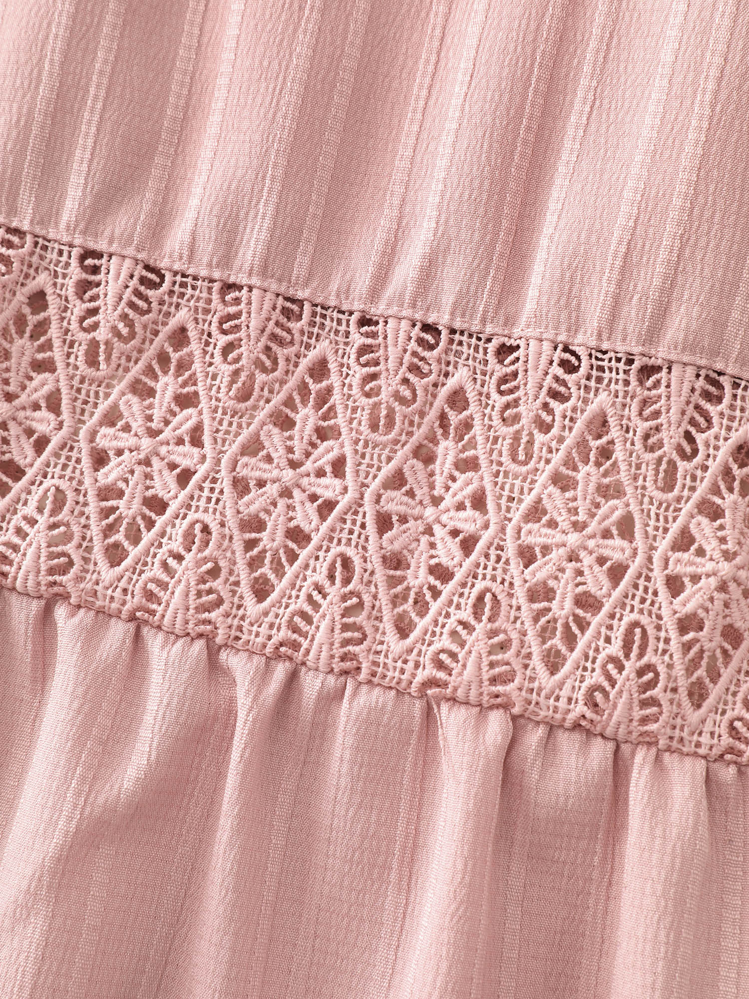 Lace Cinched-Waist V-Neckline Maxi Dress - Image 6