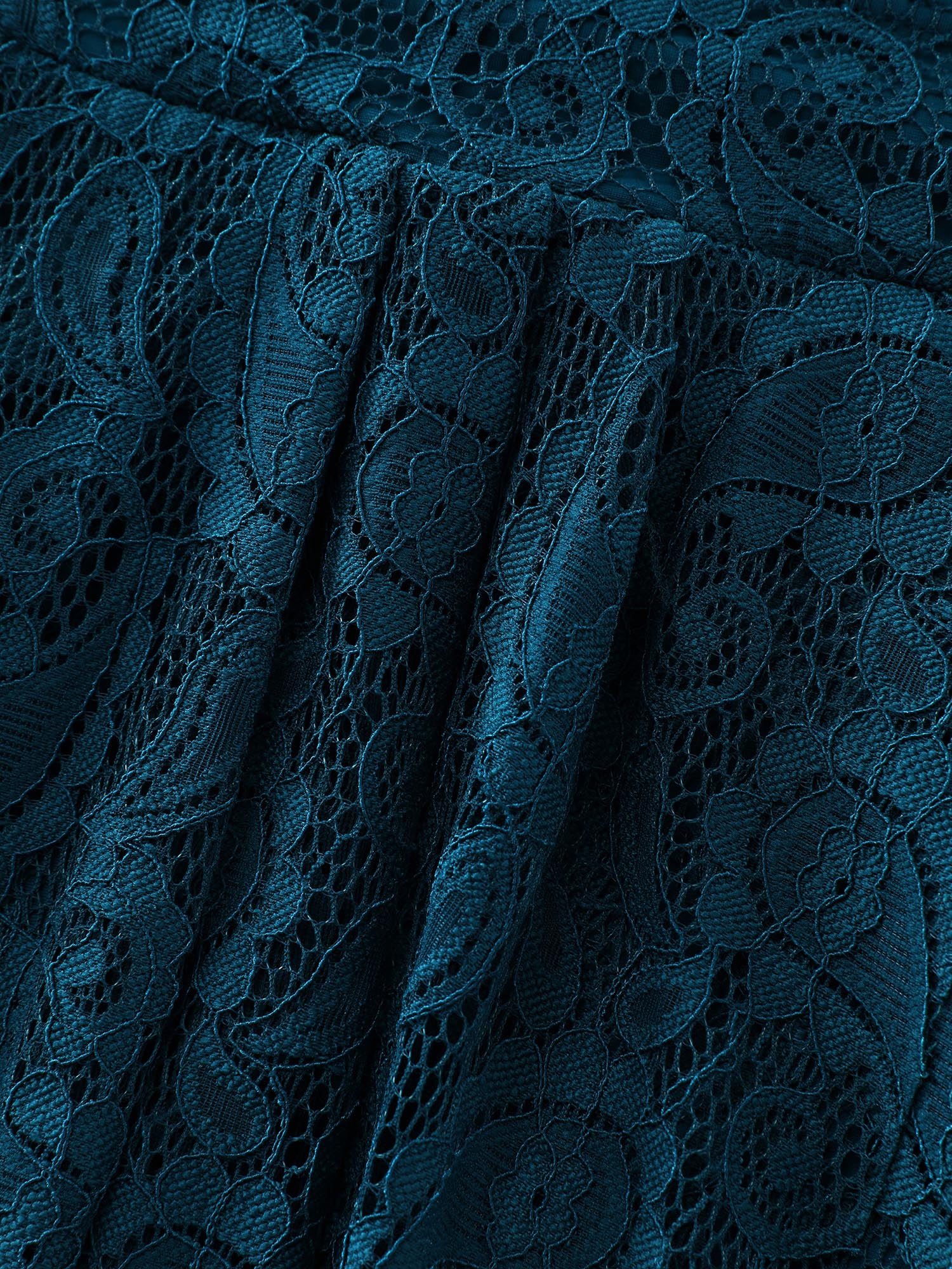Lace Curvy Hem Fit And Flare Swim Dress - Image 7