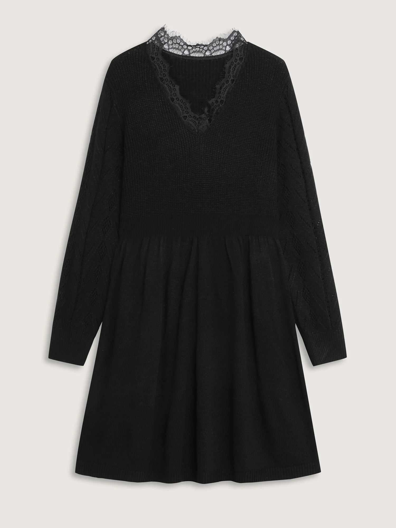 Lace Cut-Out Cinched-Waist Midi Dress - Image 7