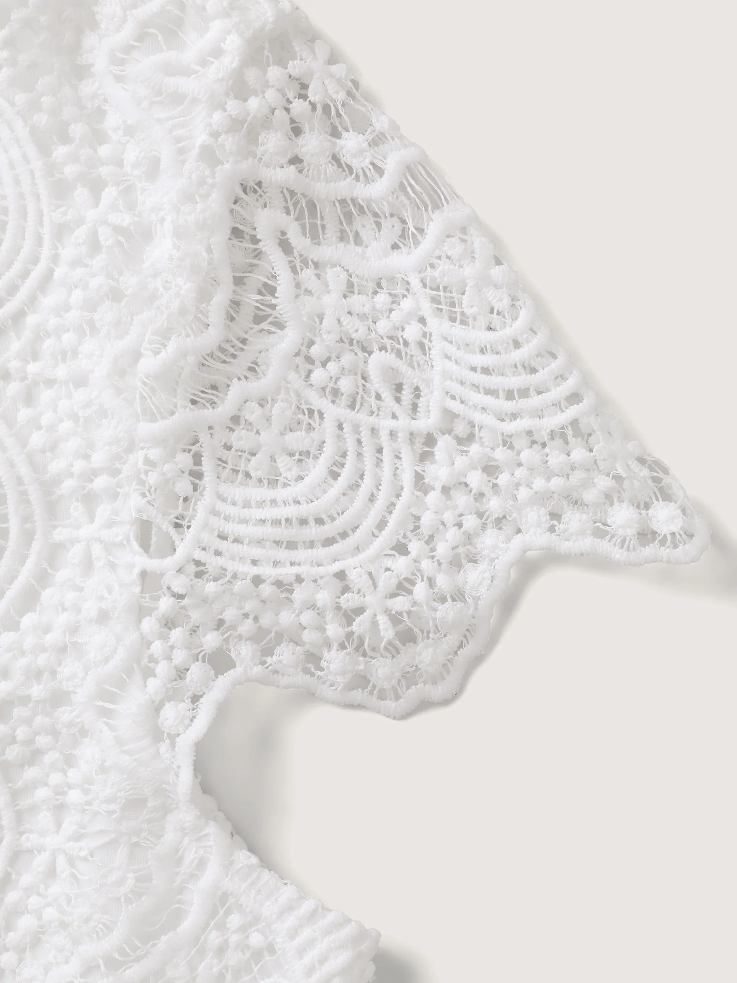 Lace Cut-Out Tiered Plain Top - Image 6