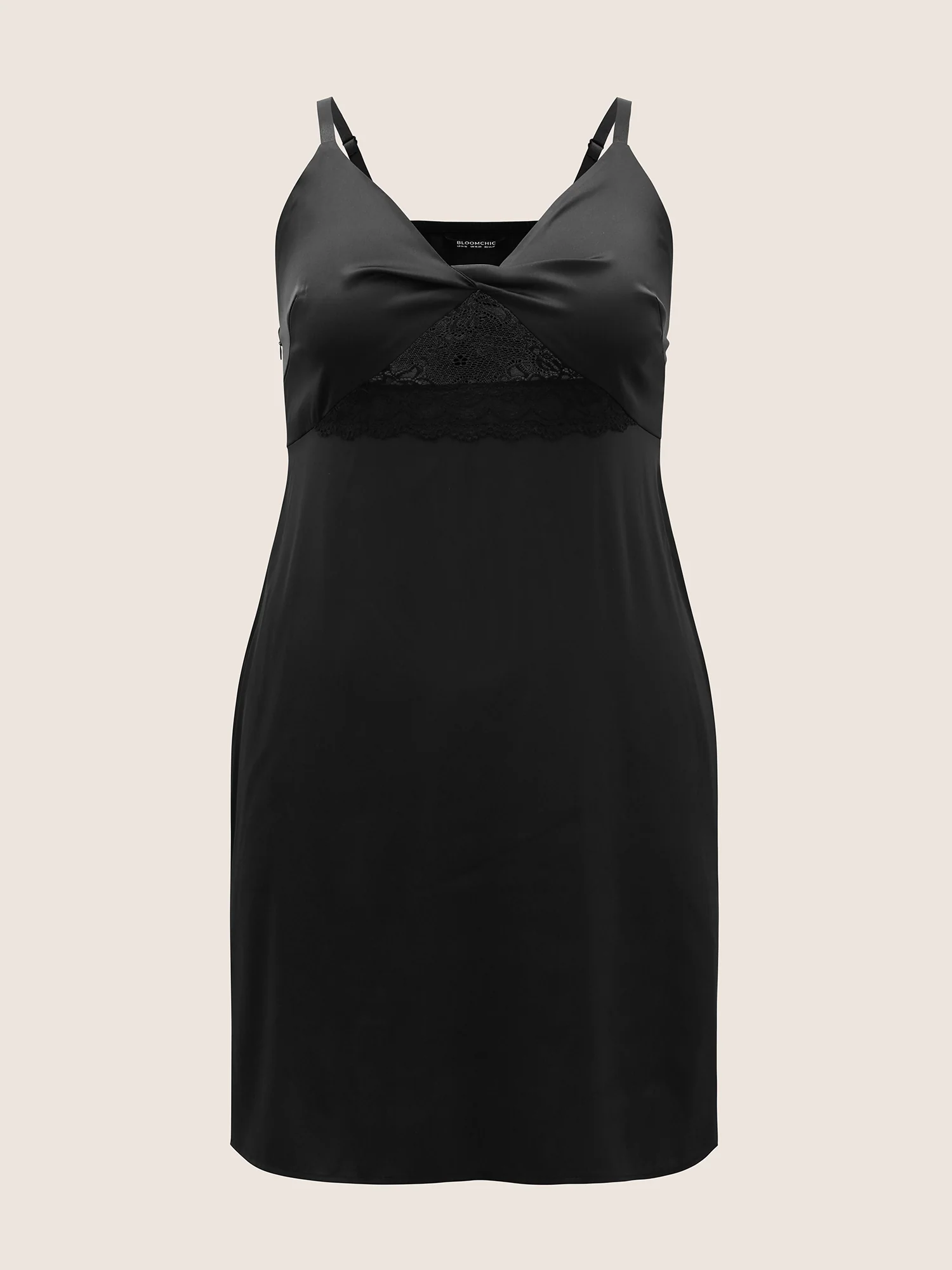 Sheer Lace Twist-Front Split Hem Nightgown - Image 7