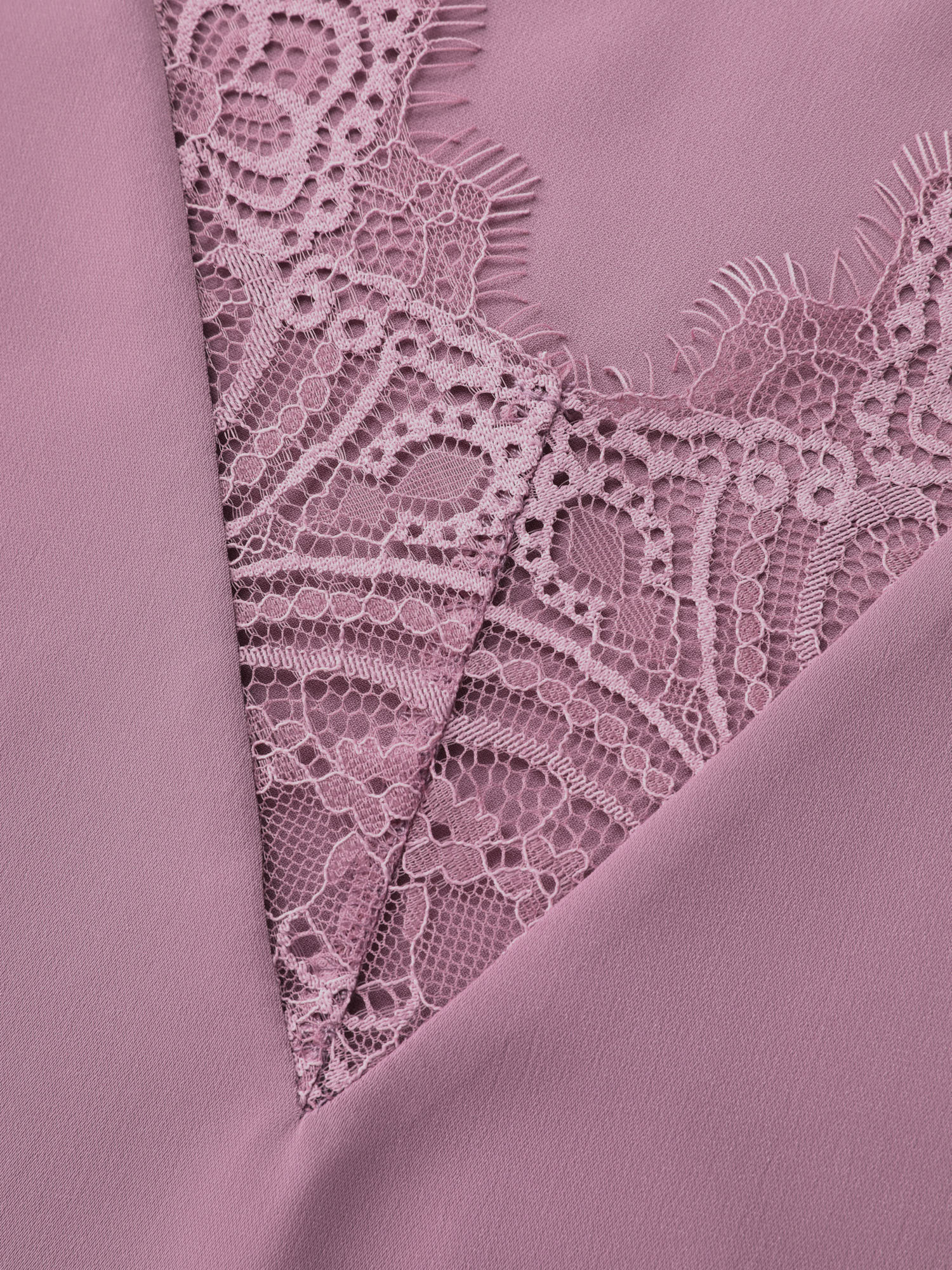 Lace Neckline Satin Tank Top - Image 5