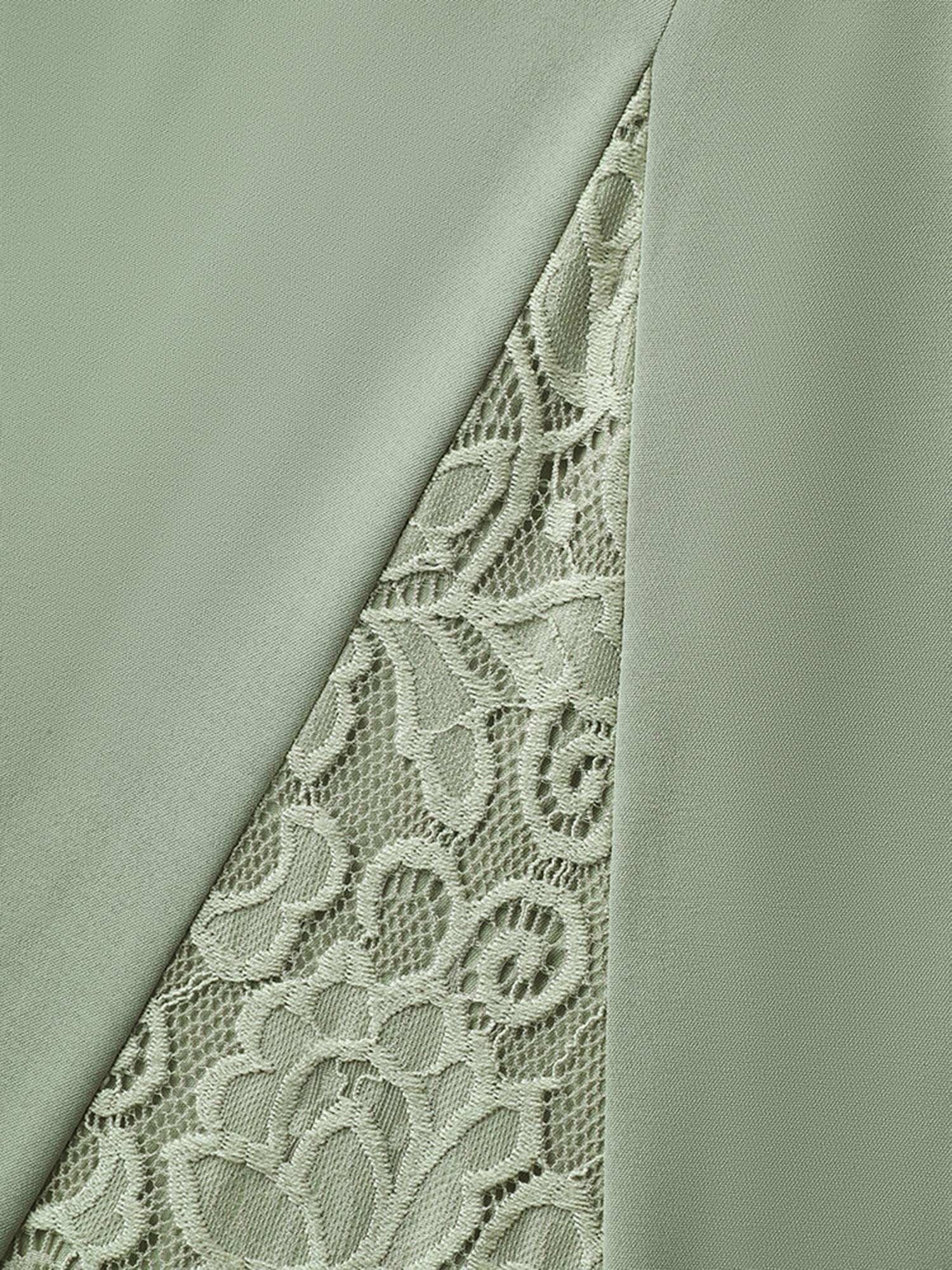 Lace Panel Cinched-Waist Maxi Dress - Image 5