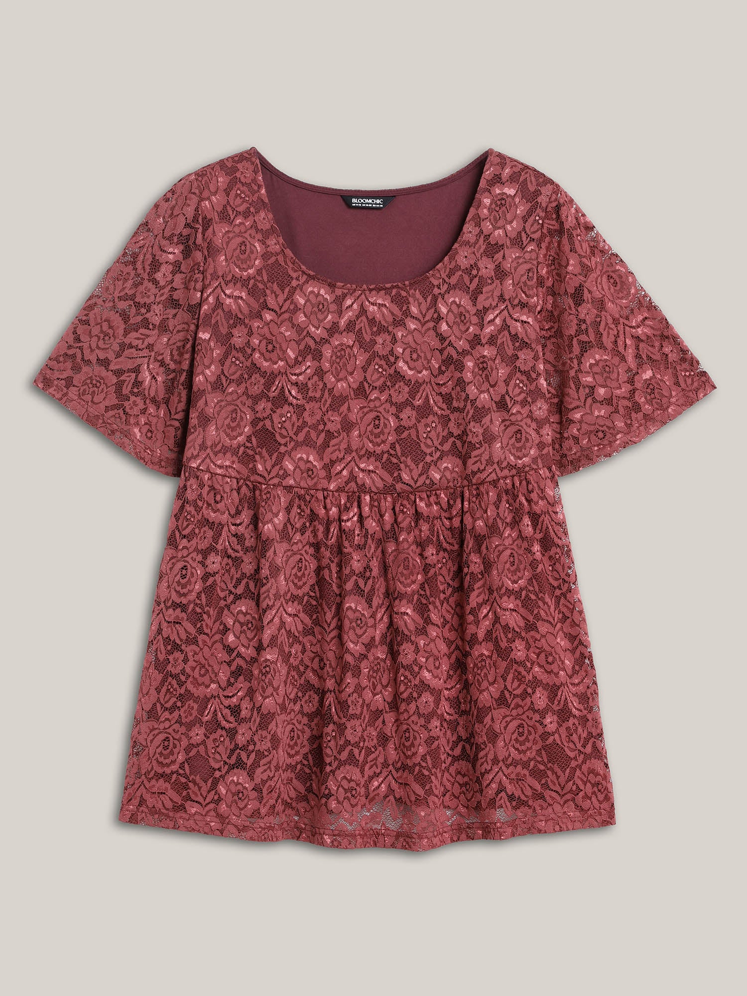 Lace Round Neck Babydoll Top - Image 7