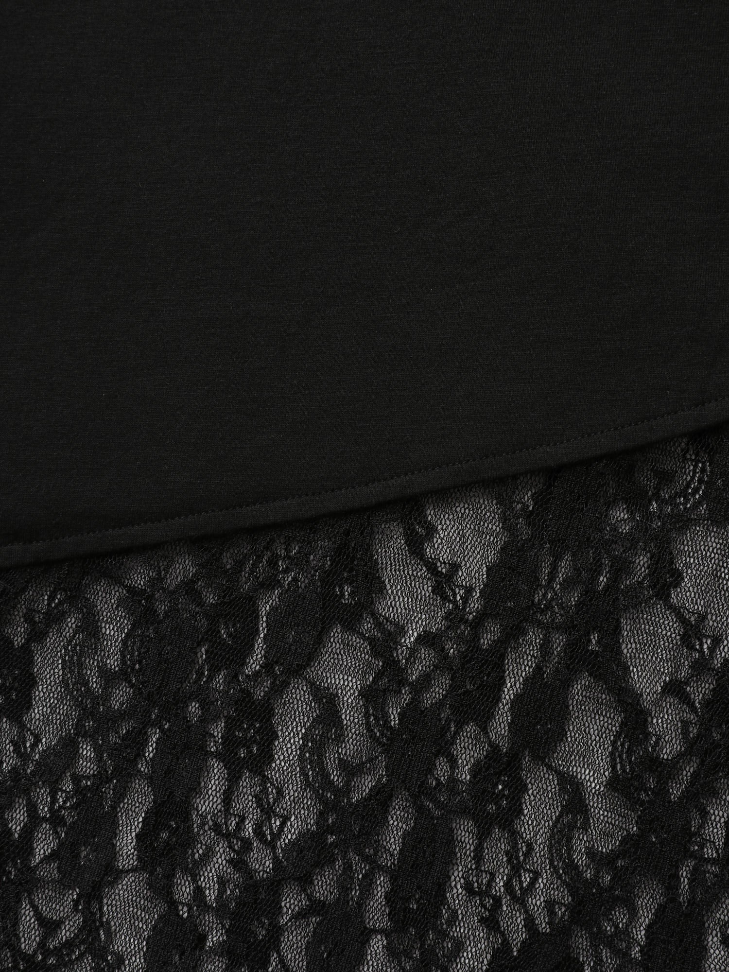 Lace Sheer Hem Wide Leg Pants - Image 9