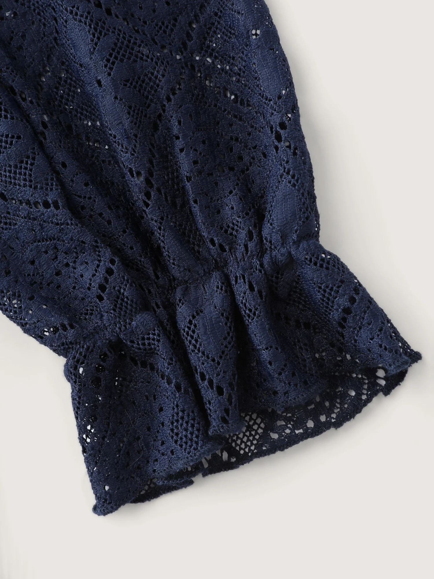 Lace Sheer Neck-Tie Top - Image 6