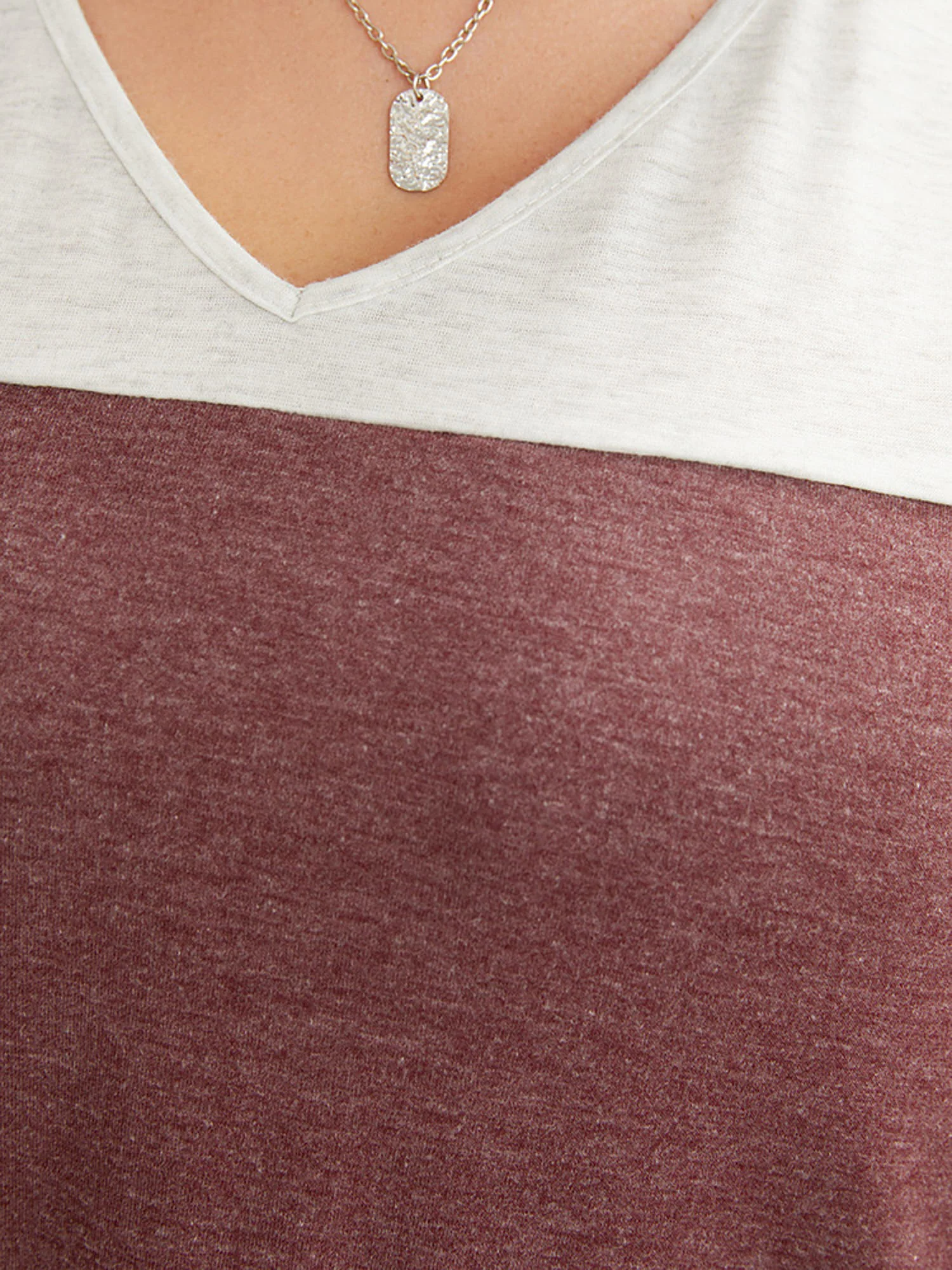 Lace Sheer Sleeve Color Contrast T-Shirt - Image 8