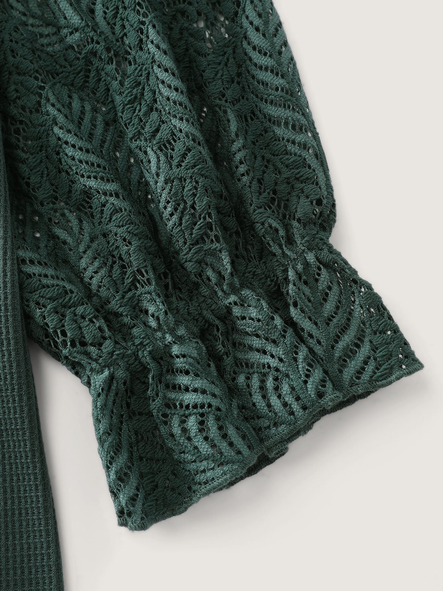 Lace Shirred Cuff Sleeve Sweatshirt - Image 7